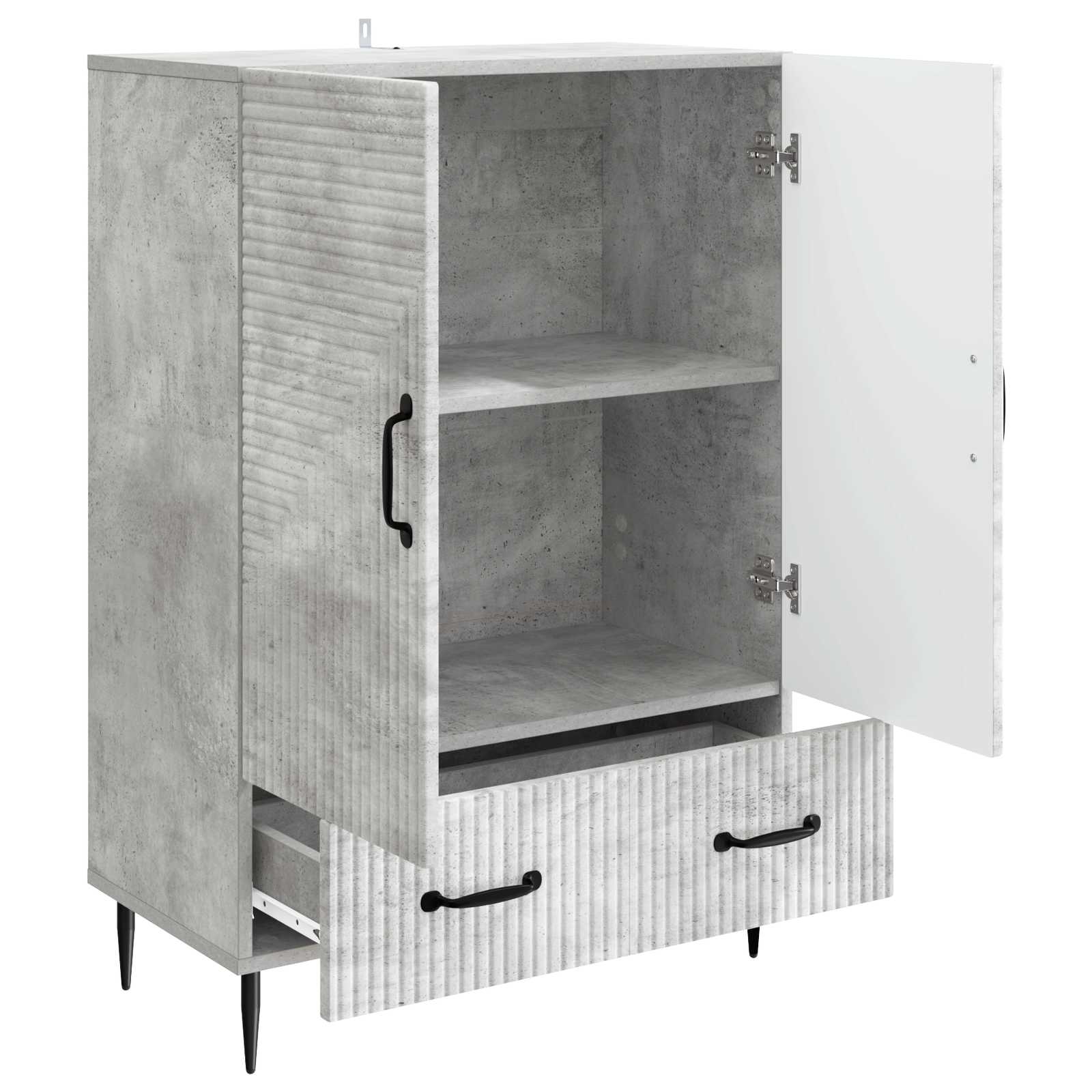 Buffet Gris béton 66 x 34,5 x 95 cm Bois d'ingénierie - XIOS