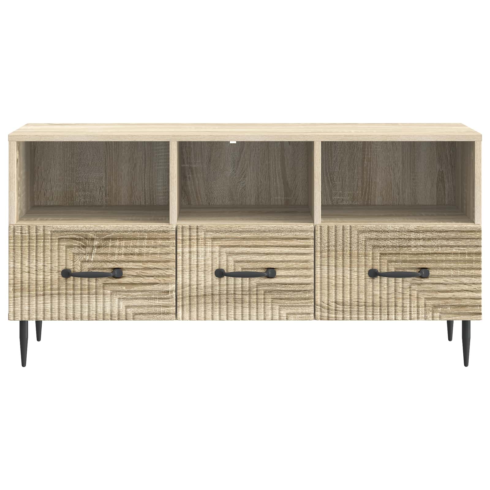 Meuble TV Chêne Sonoma 102 x 34,5 x 50 cm Bois d'ingénierie - XIOS