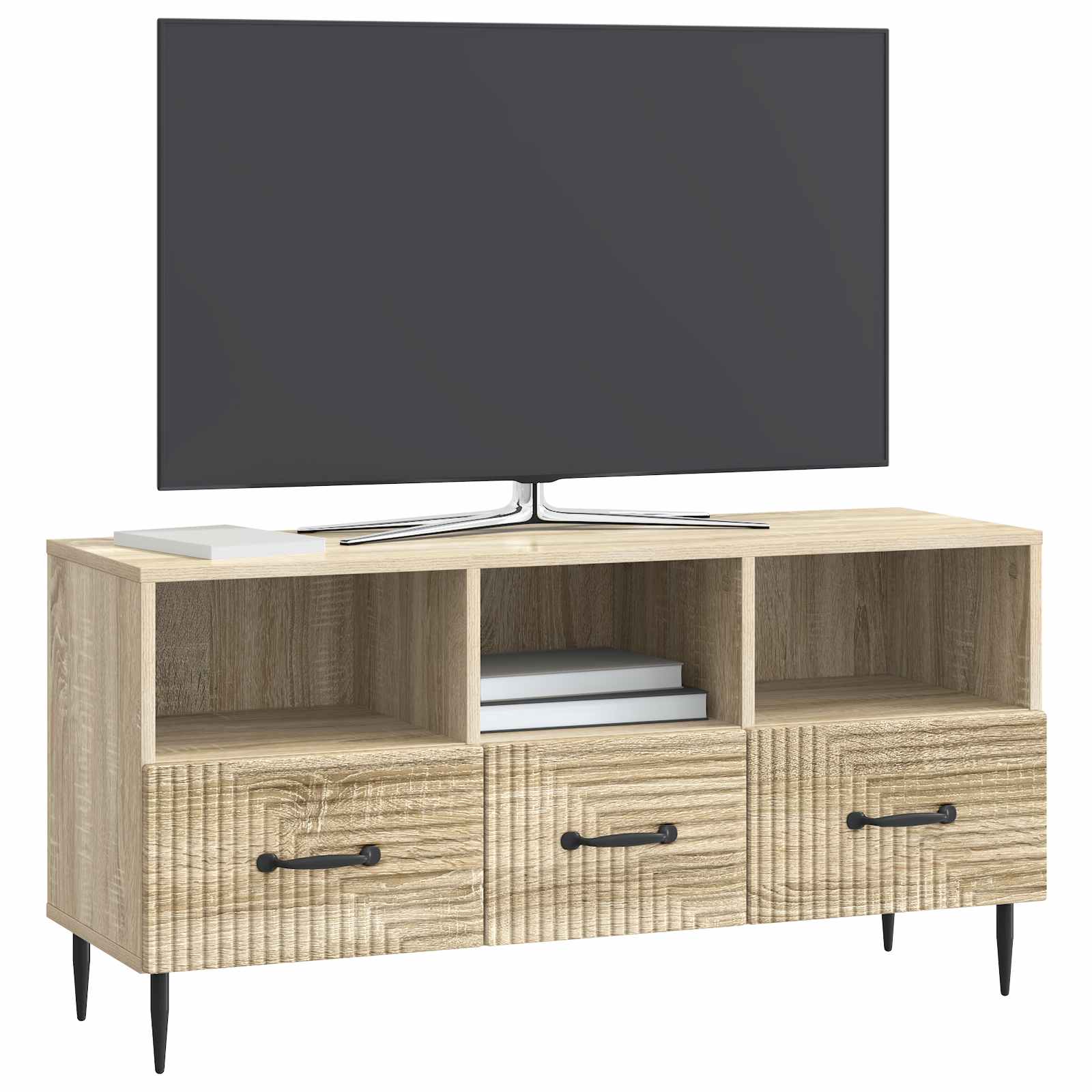 Meuble TV Chêne Sonoma 102 x 34,5 x 50 cm Bois d'ingénierie - XIOS