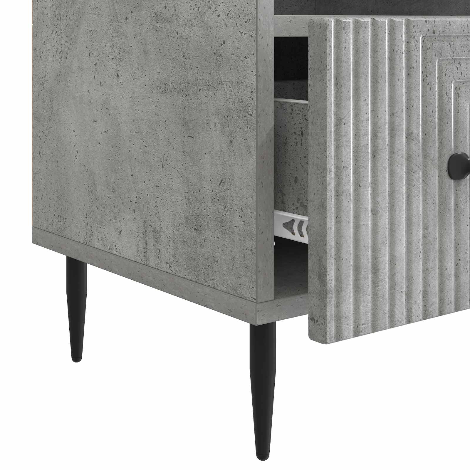 Meuble TV Gris béton 102 x 34,5 x 50 cm Bois d'ingénierie - XIOS