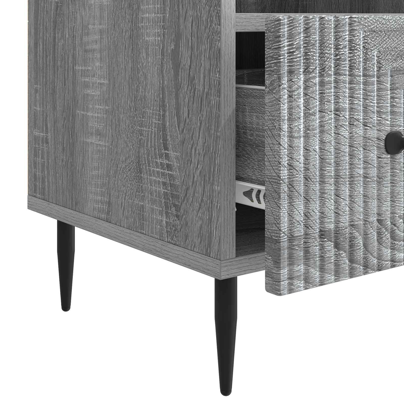 Meuble TV Sonoma gris 102 x 34,5 x 50 cm Bois d'ingénierie - XIOS