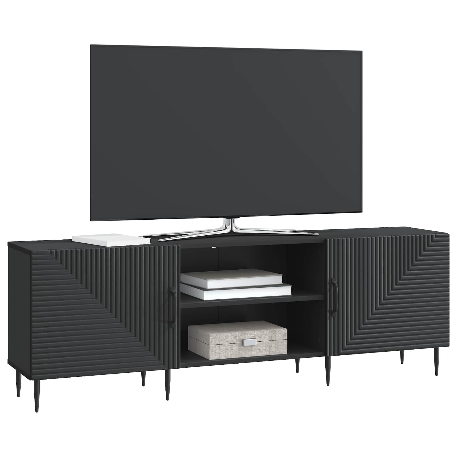 Meuble TV Noir 150 x 31 x 50 cm Bois d'ingénierie - XIOS