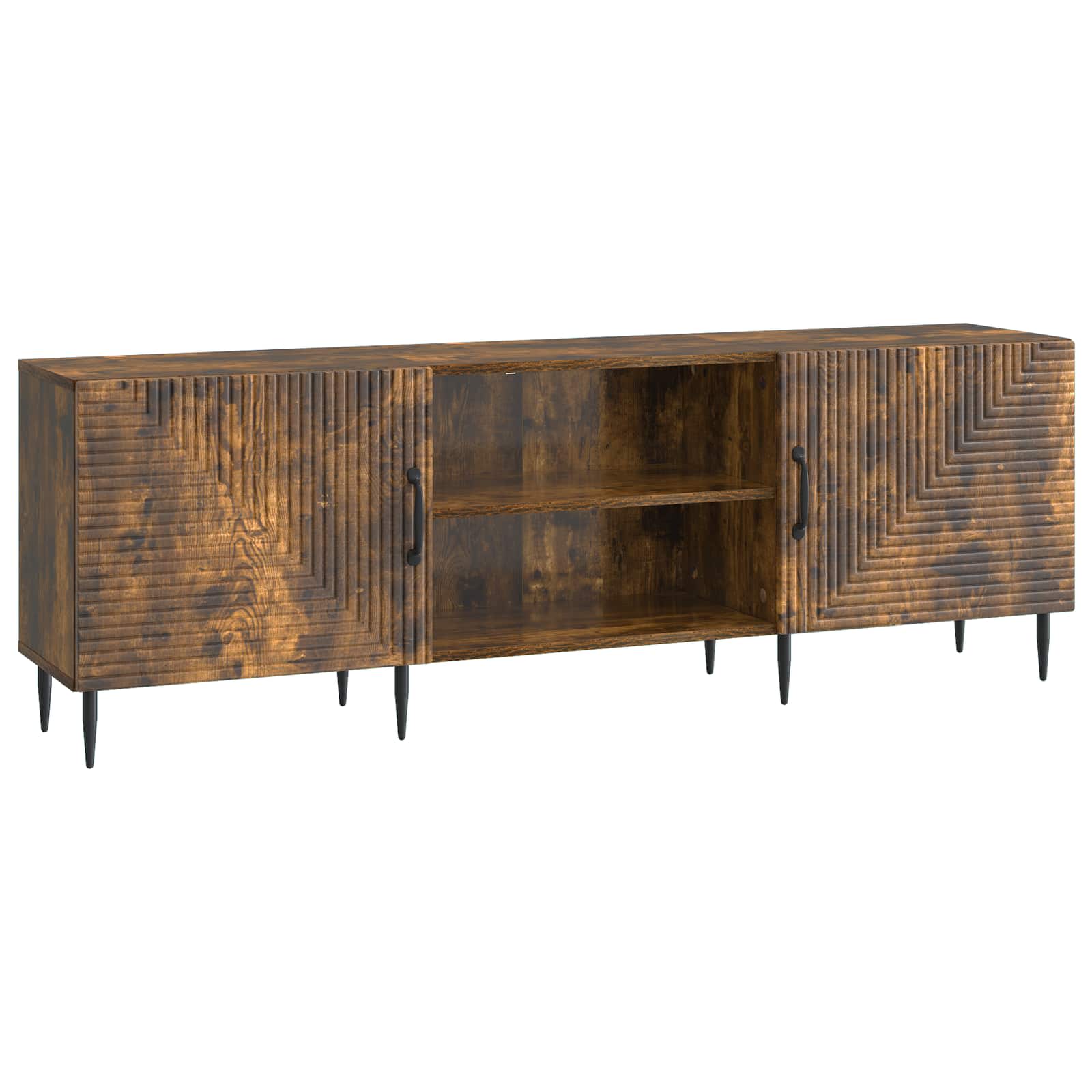 Meuble TV Chêne fumé 150 x 31 x 50 cm Bois d'ingénierie - XIOS