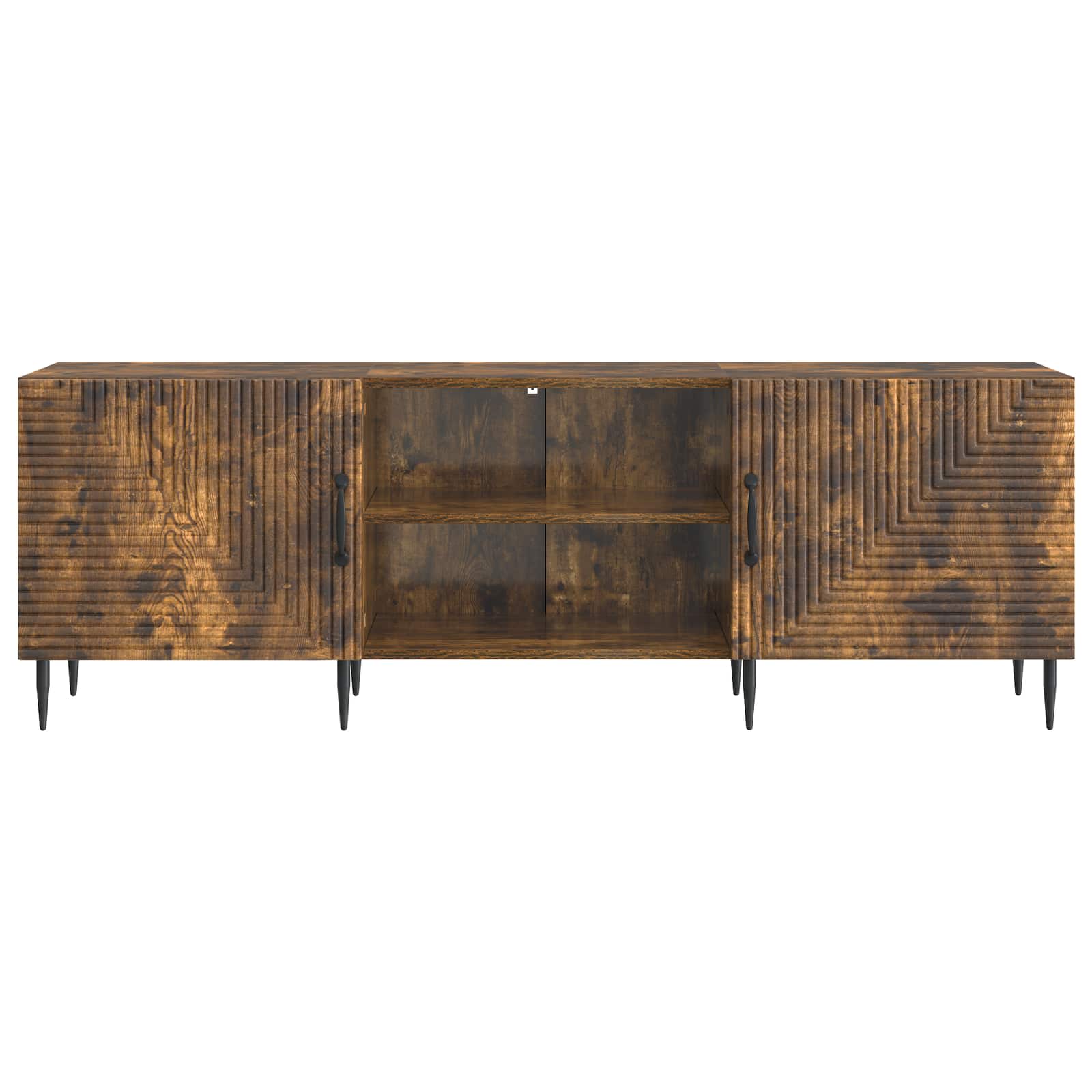 Meuble TV Chêne fumé 150 x 31 x 50 cm Bois d'ingénierie - XIOS
