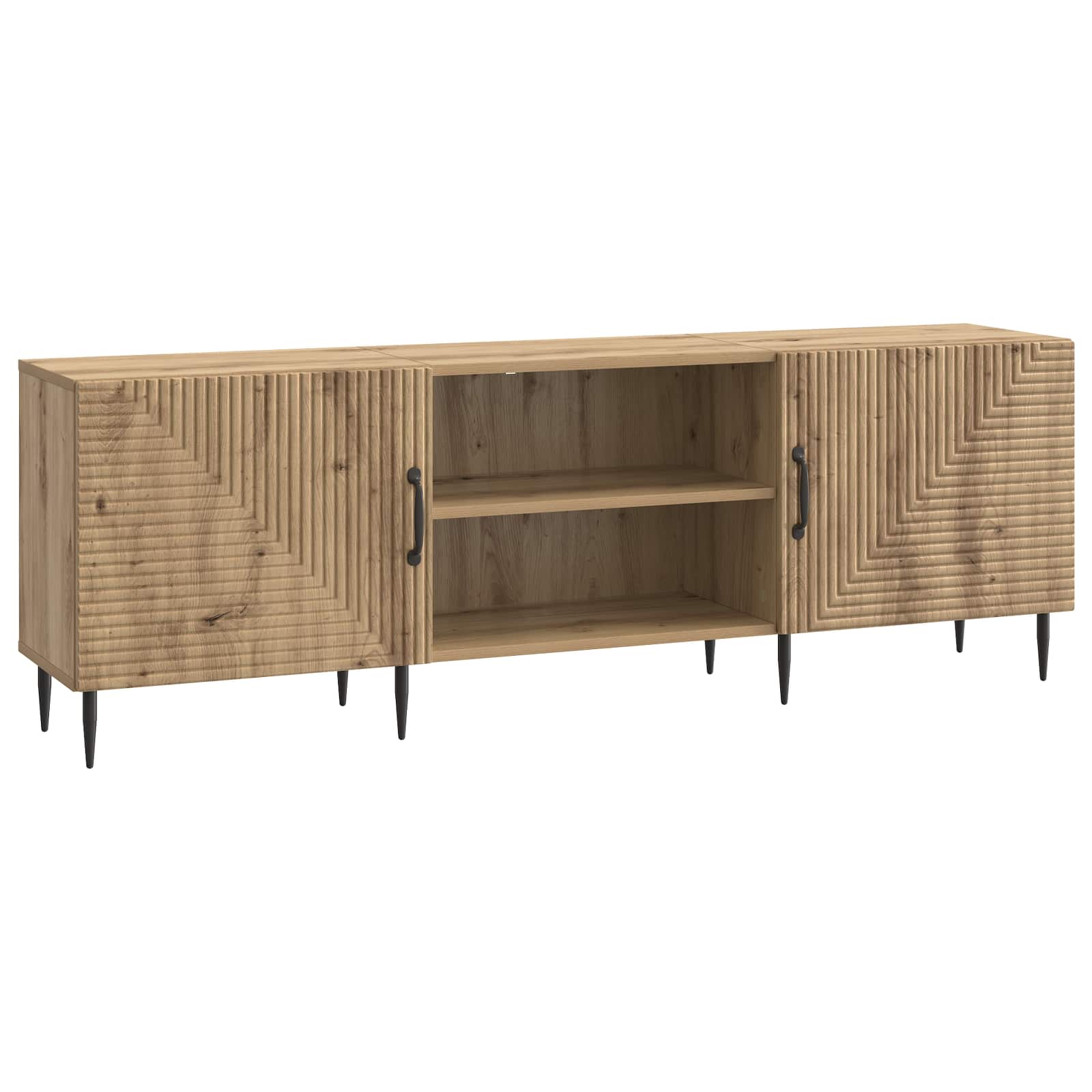 Meuble TV Chêne artisanal 150 x 31 x 50 cm Bois d'ingénierie - XIOS