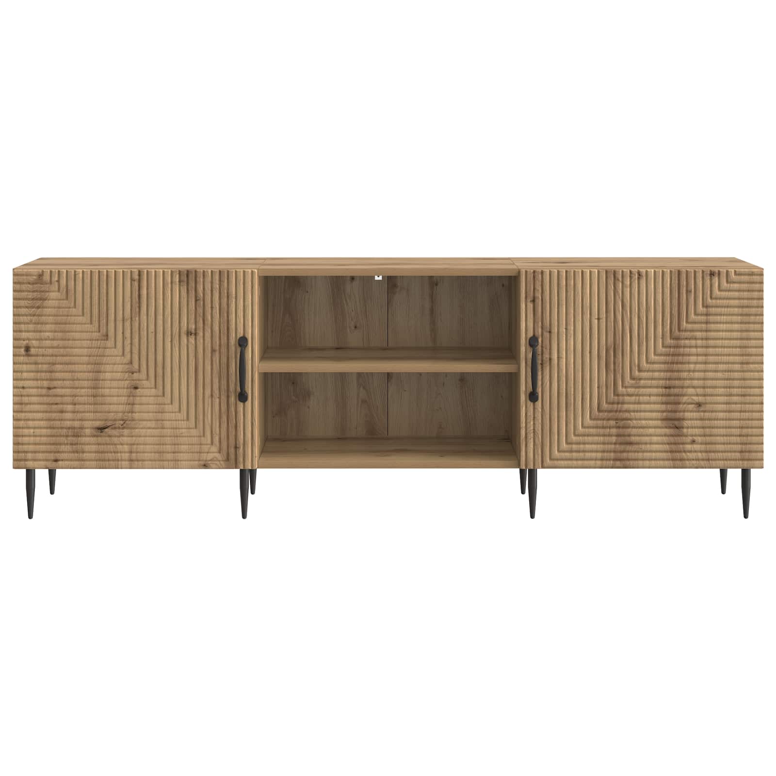 Meuble TV Chêne artisanal 150 x 31 x 50 cm Bois d'ingénierie - XIOS