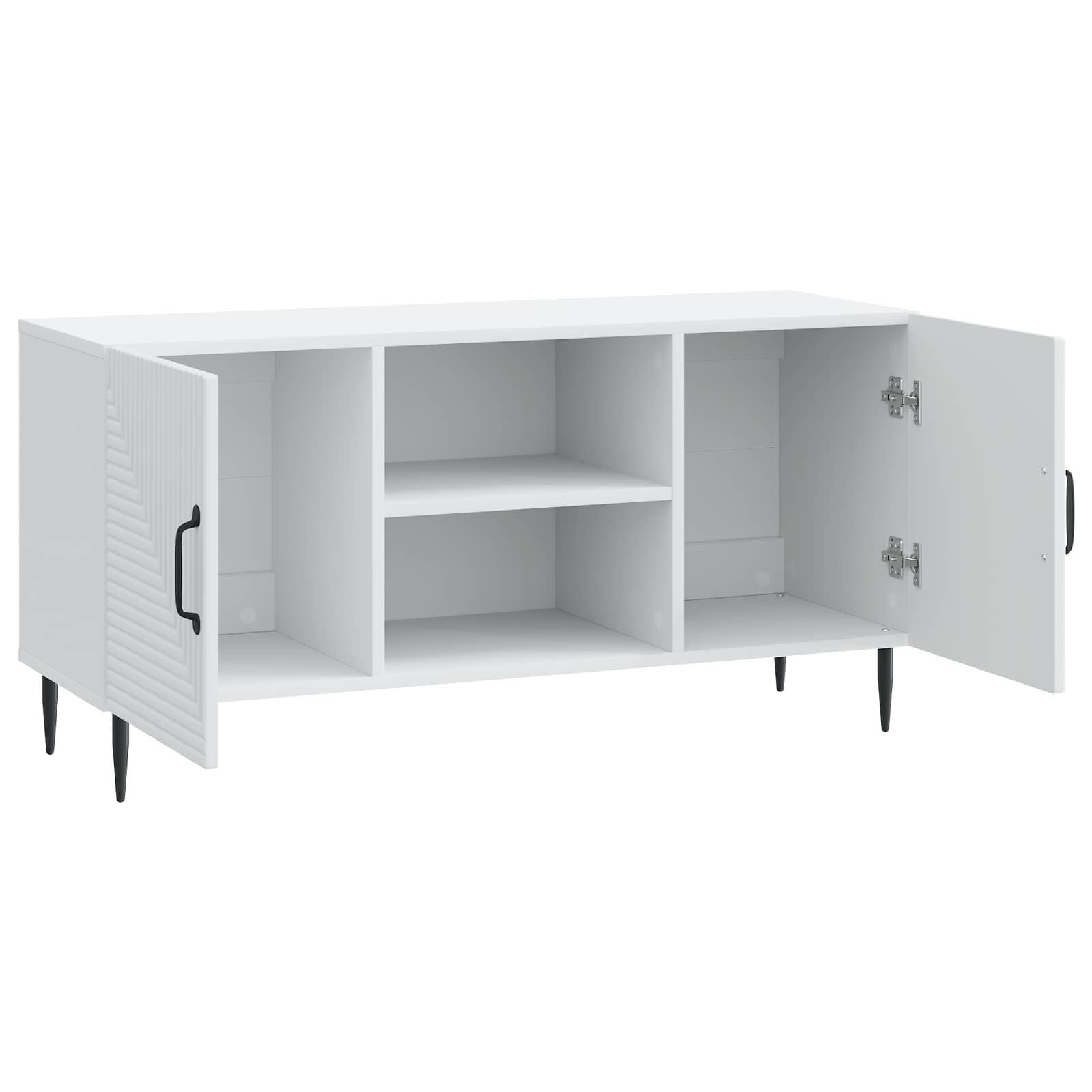 Meuble TV Blanc 102 x 34,5 x 50 cm Bois d'ingénierie - XIOS