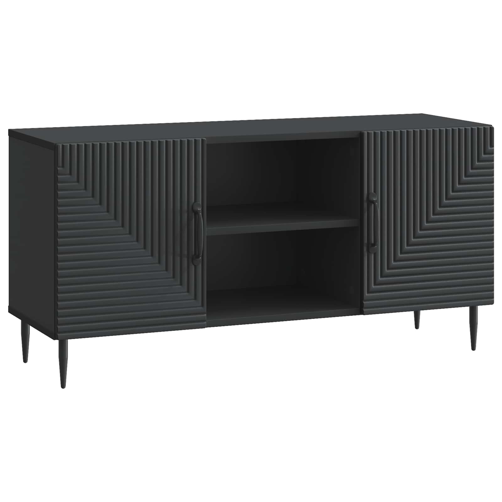 Meuble TV Noir 102 x 34,5 x 50 cm Bois d'ingénierie - XIOS