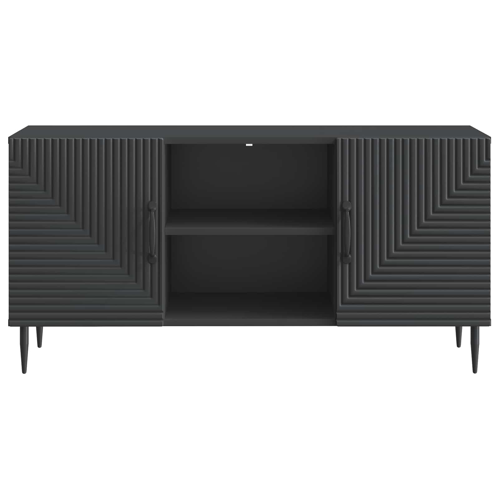 Meuble TV Noir 102 x 34,5 x 50 cm Bois d'ingénierie - XIOS