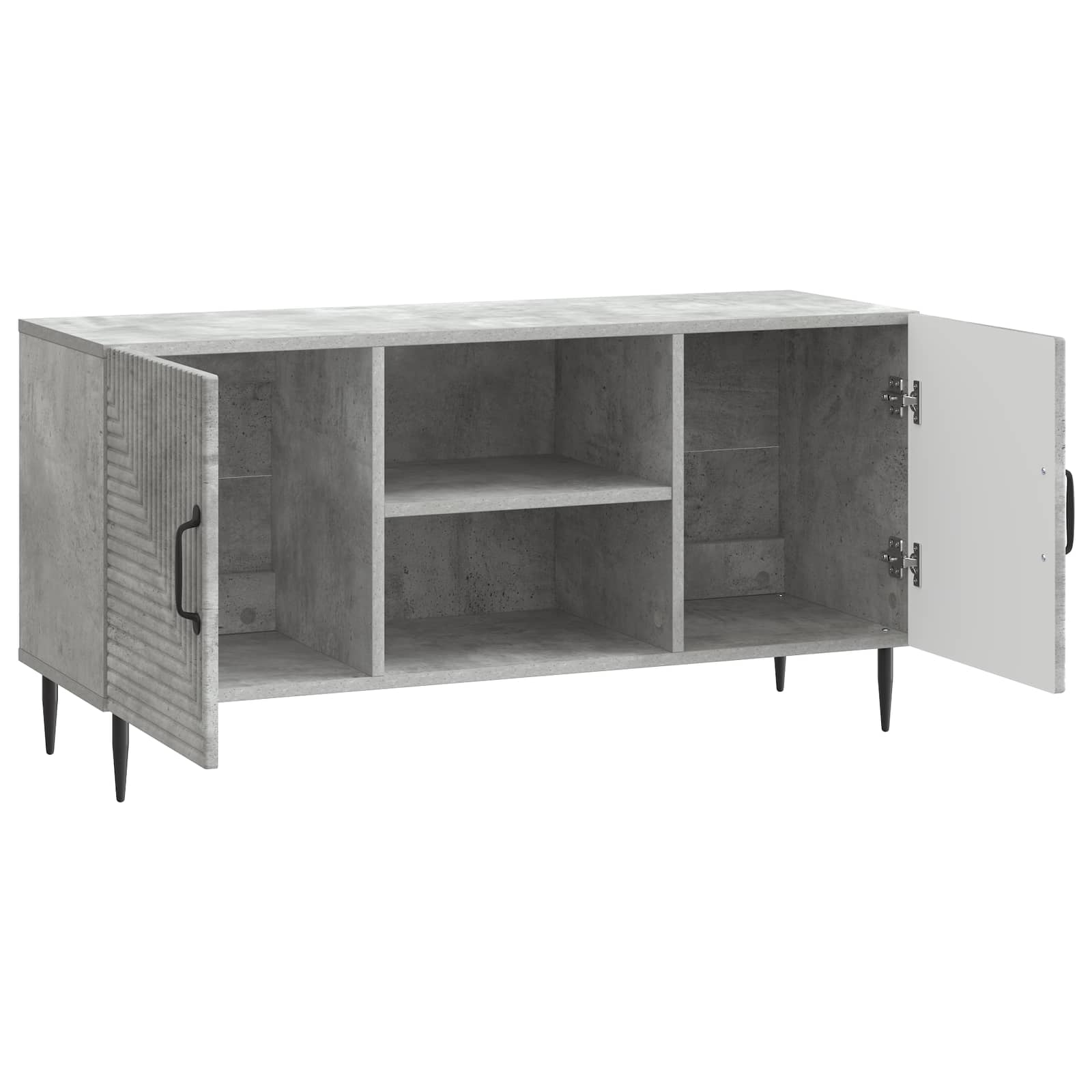Meuble TV Gris béton 102 x 34,5 x 50 cm Bois d'ingénierie - XIOS