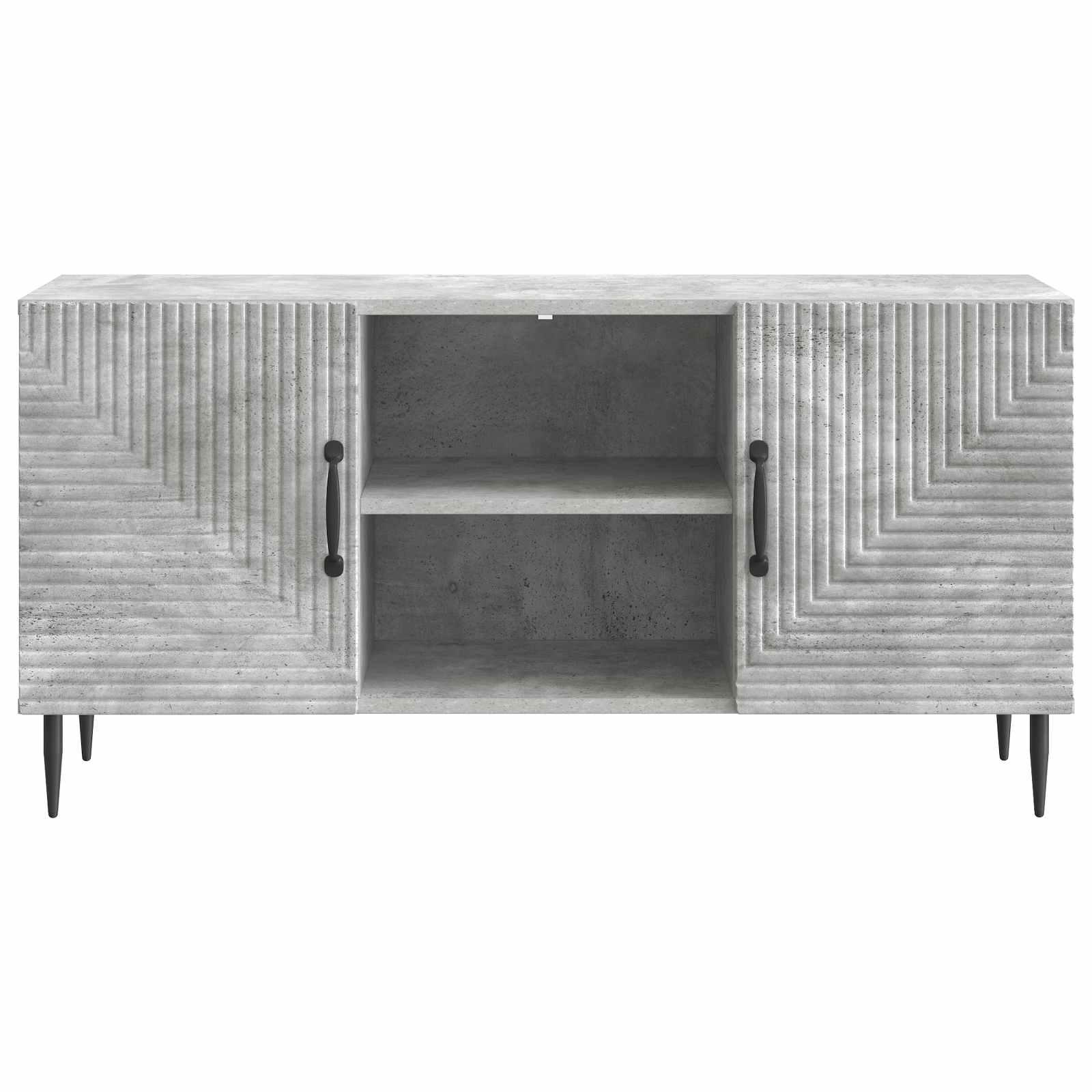 Meuble TV Gris béton 102 x 34,5 x 50 cm Bois d'ingénierie - XIOS
