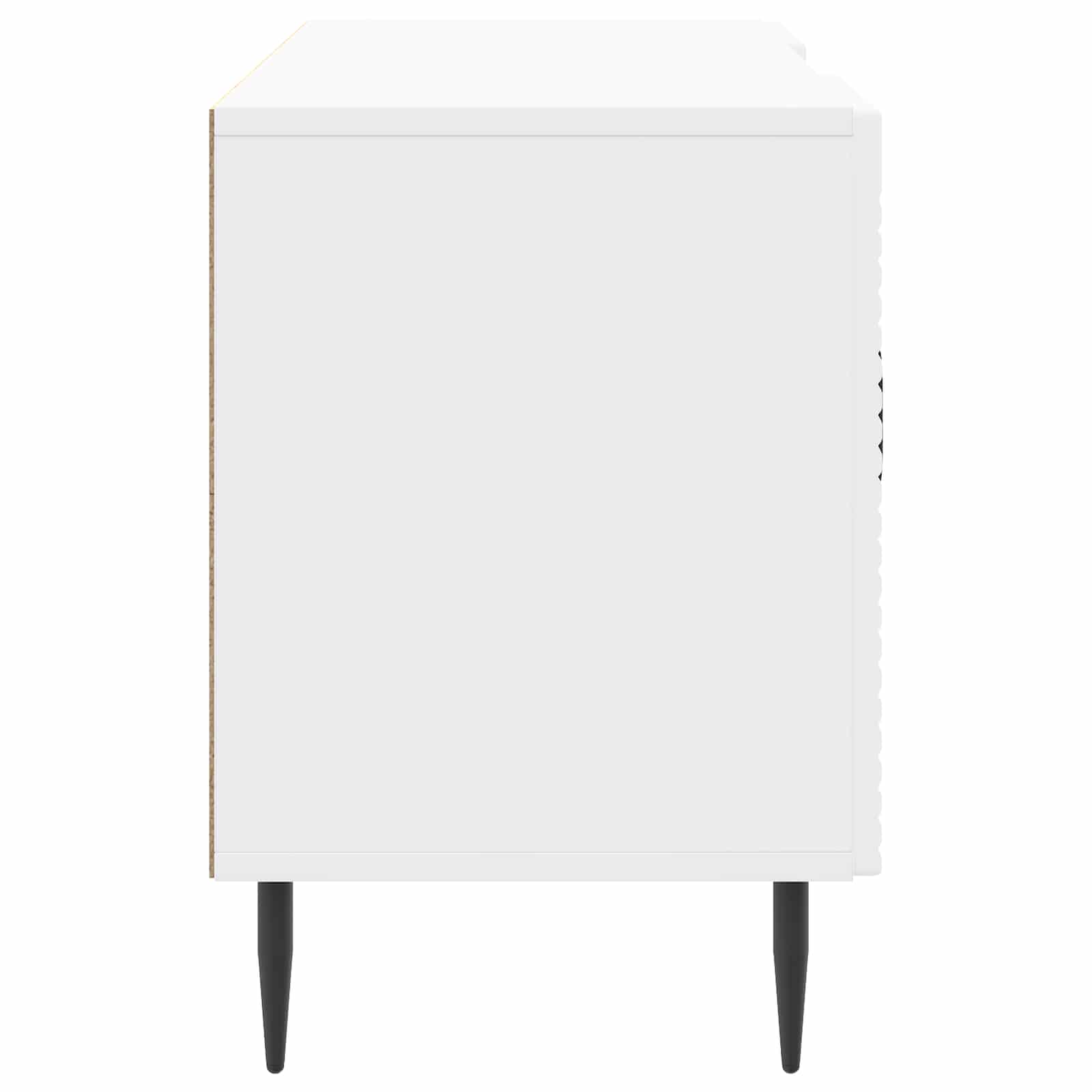 Meuble TV Blanc brillant 102 x 34,5 x 50 cm Bois d'ingénierie - XIOS