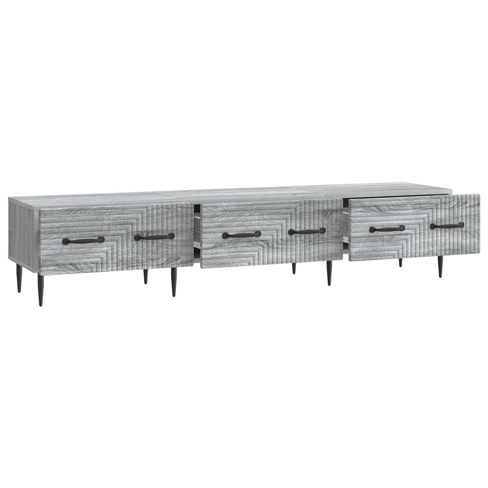 Meuble TV Sonoma gris 147 x 34,5 x 30 cm Bois d'ingénierie - XIOS