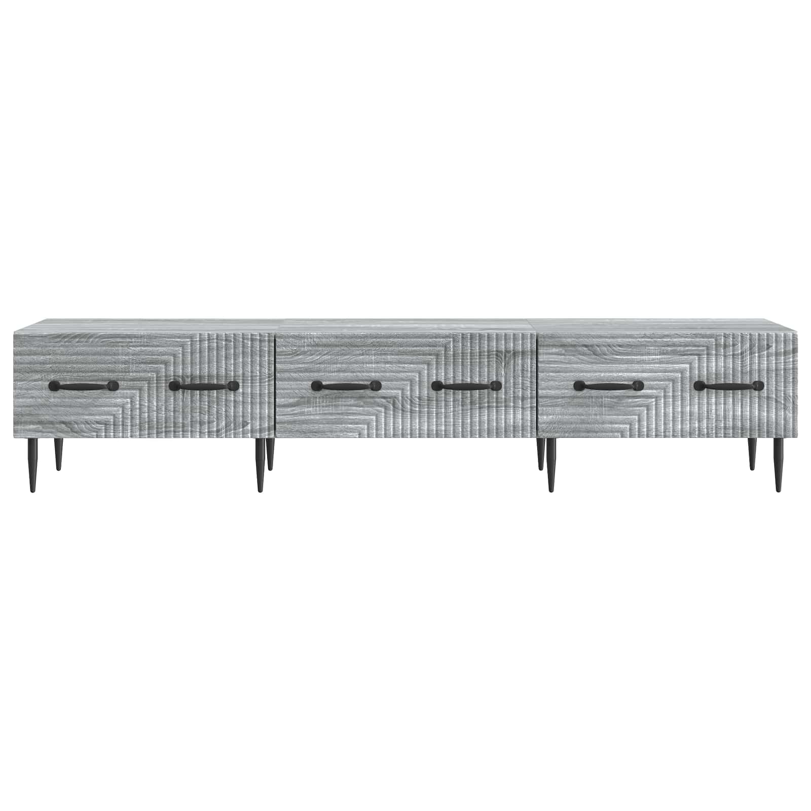 Meuble TV Sonoma gris 147 x 34,5 x 30 cm Bois d'ingénierie - XIOS