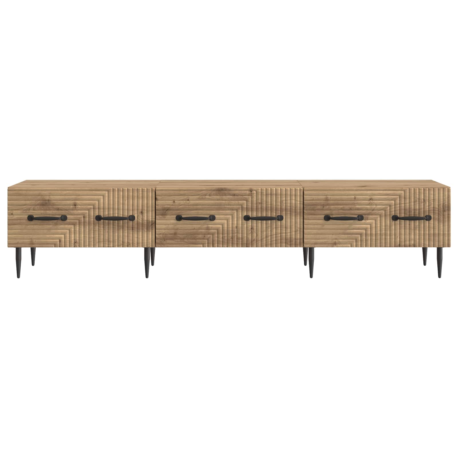 Meuble TV Chêne artisanal 147 x 34,5 x 30 cm Bois d'ingénierie - XIOS