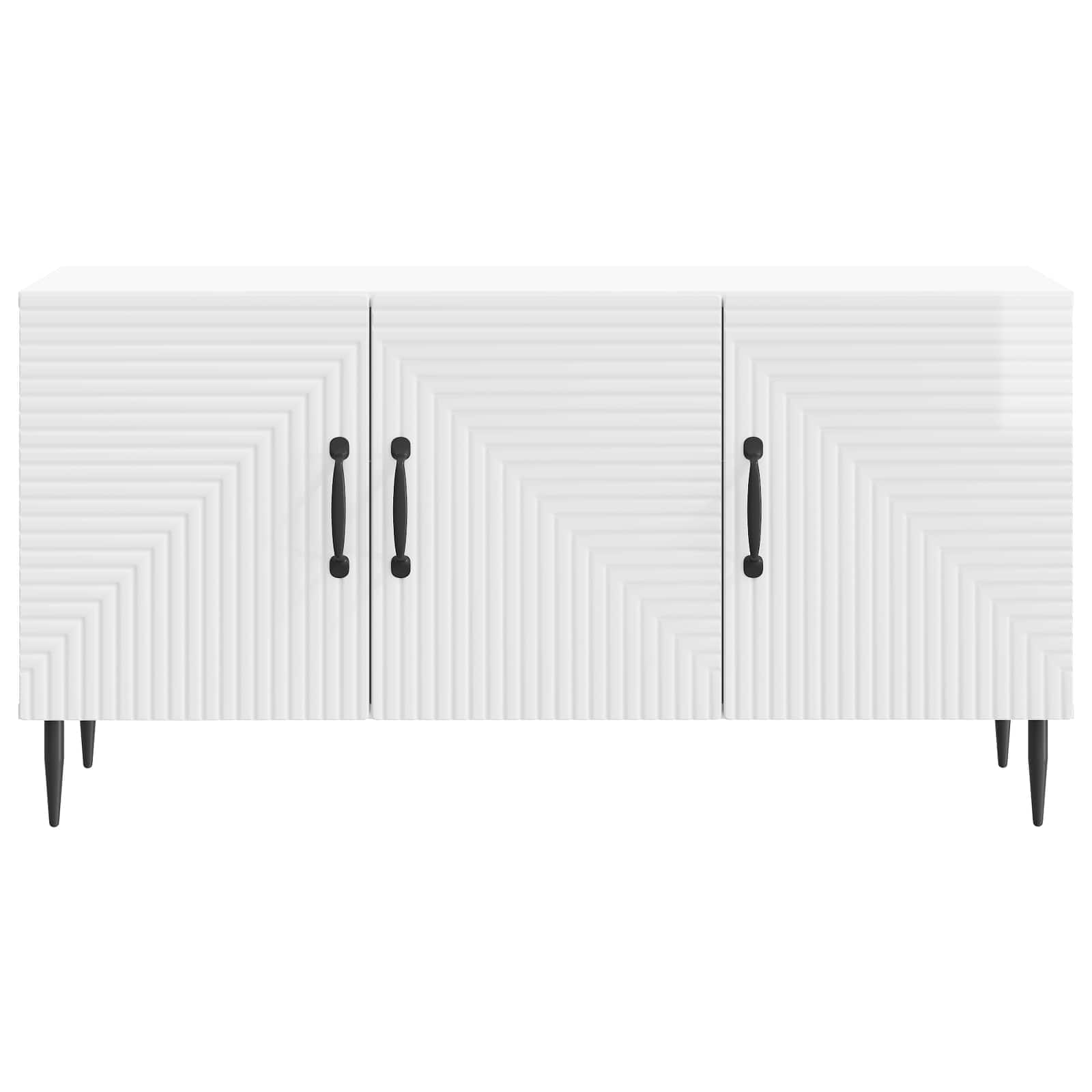 Meuble TV Blanc brillant 99 x 34,5 x 50 cm Bois d'ingénierie - XIOS