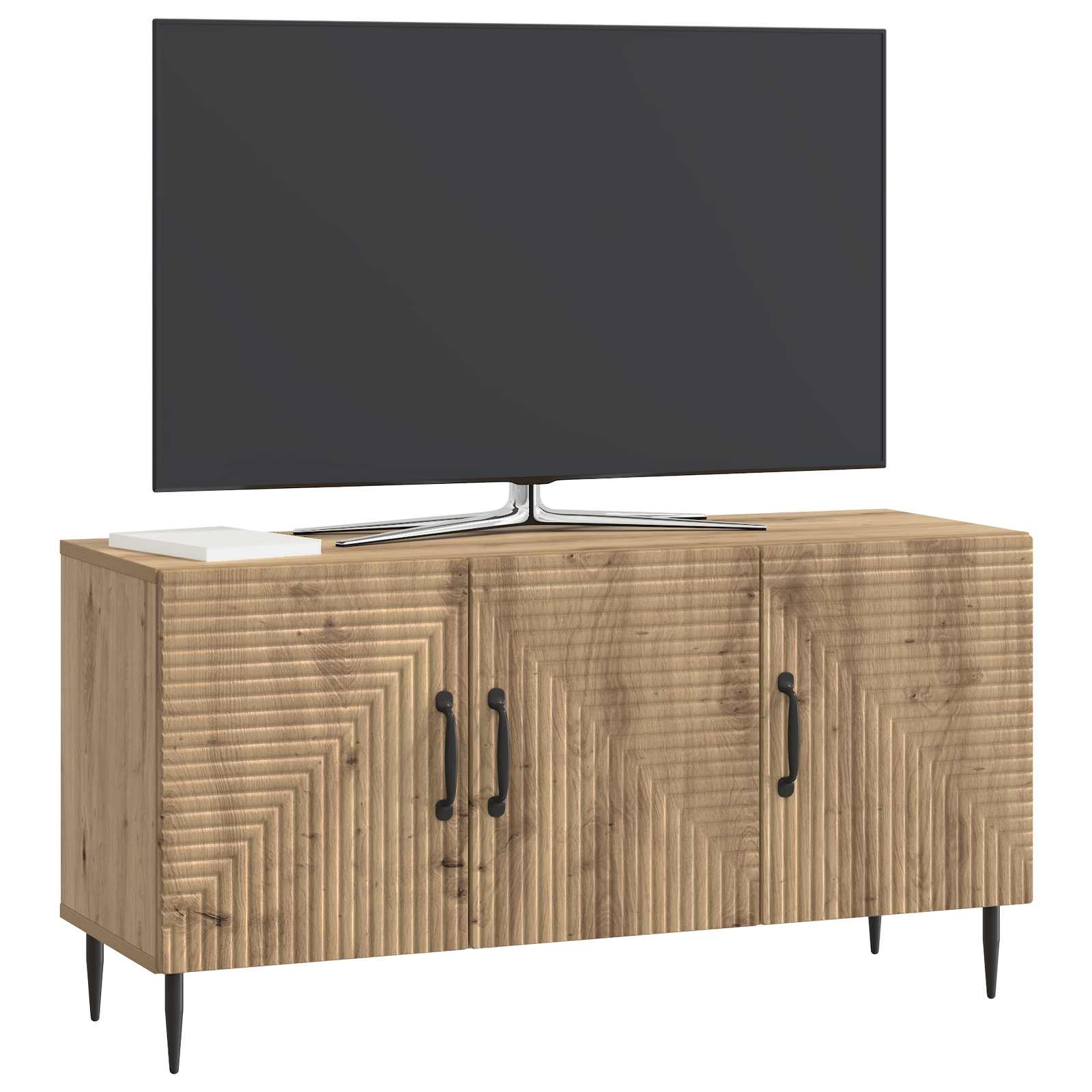 Meuble TV Chêne artisanal 99 x 34,5 x 50 cm Bois d'ingénierie - XIOS