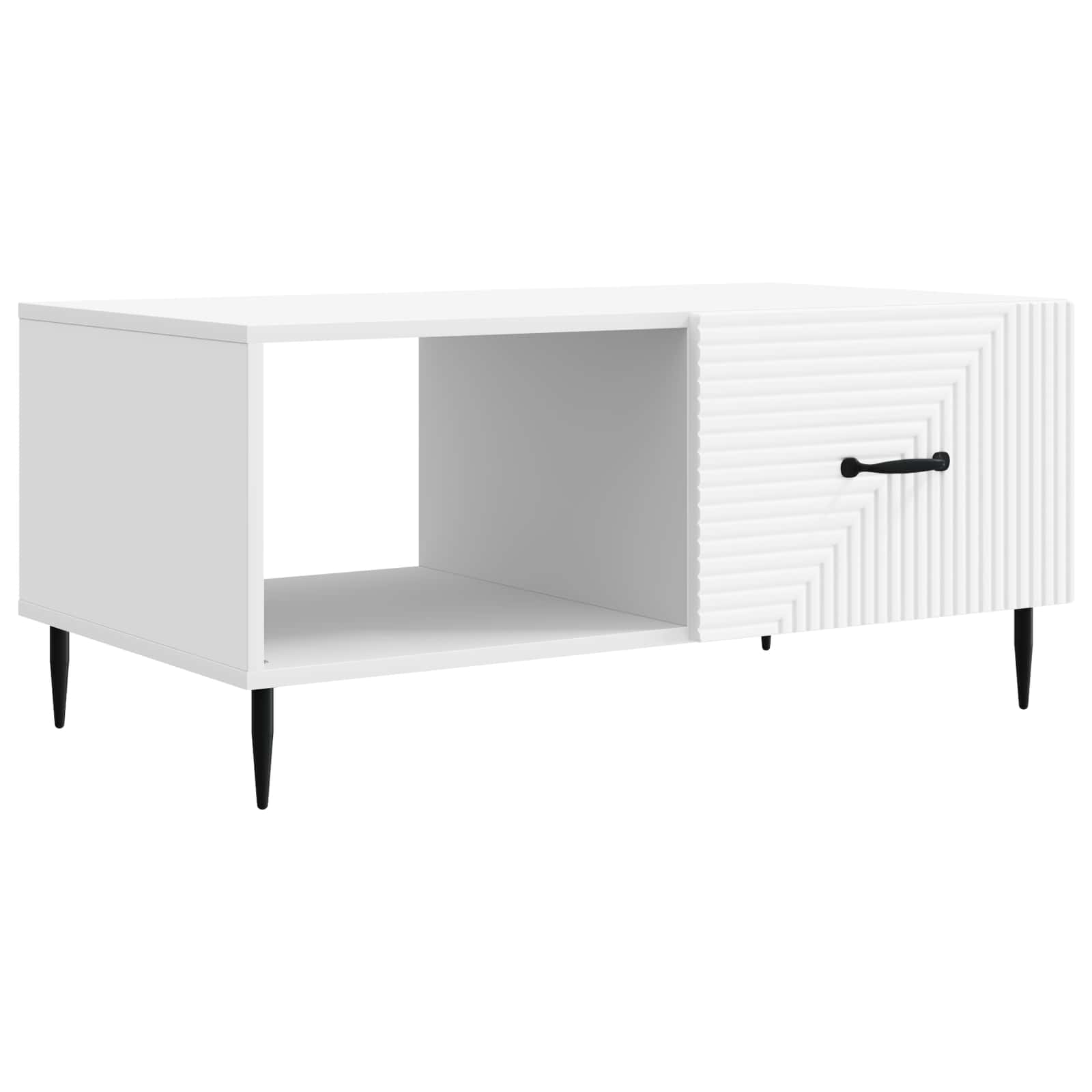 Table basse Blanc 90 x 50 x 40 cm Bois d'ingénierie - XIOS