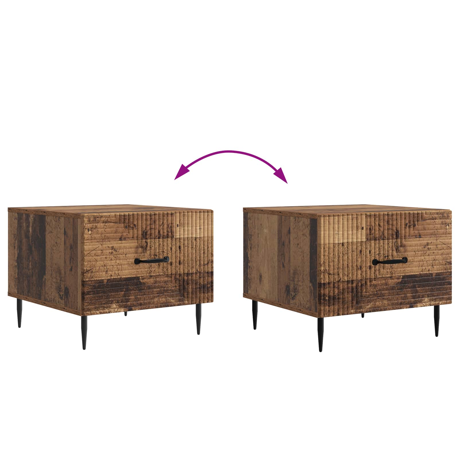 Table basse Bois ancien 49 x 50 x 40 cm Bois d'ingénierie - XIOS