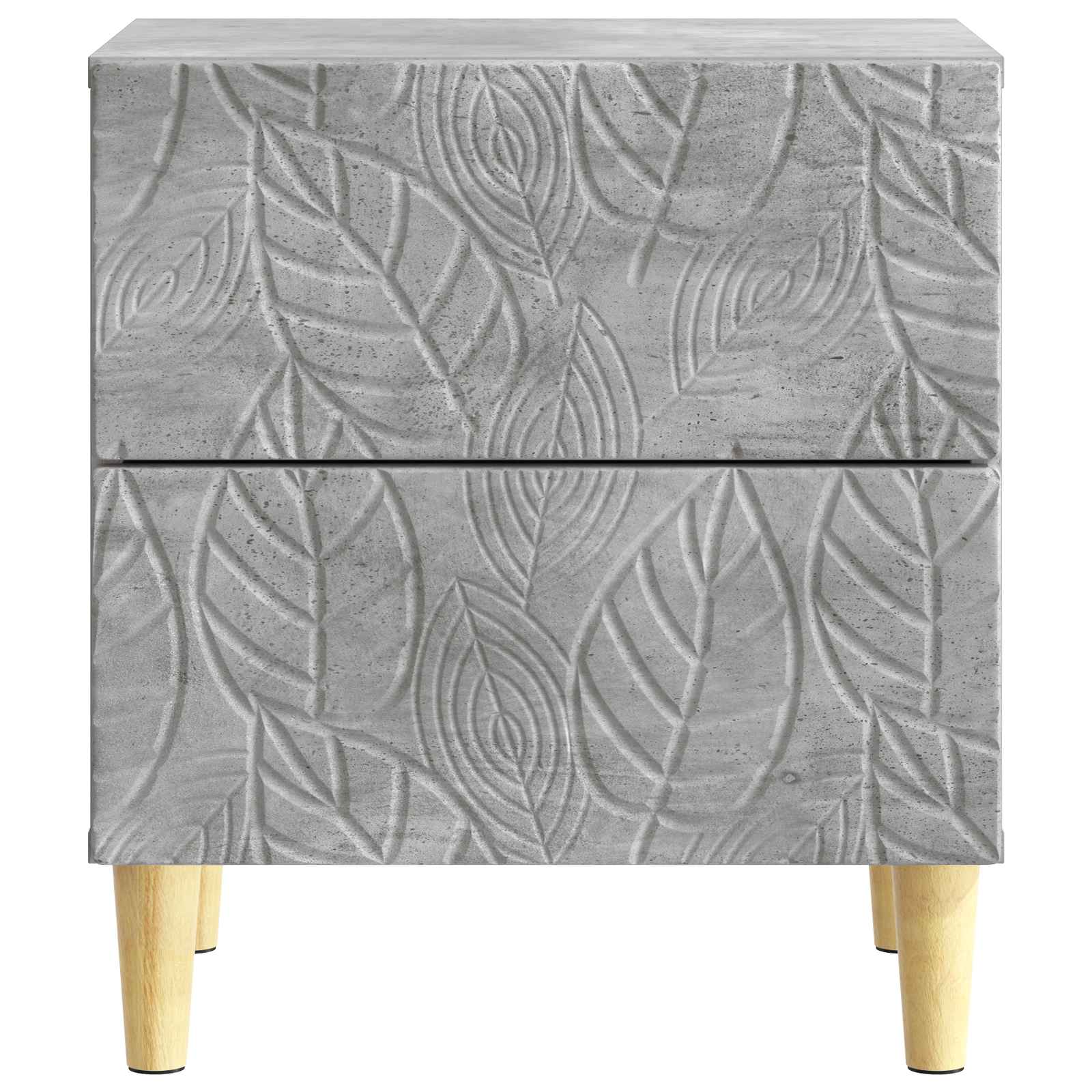 Table de chevet Gris béton 43 x 34,5 x 48 cm Bois d'ingénierie - XIOS