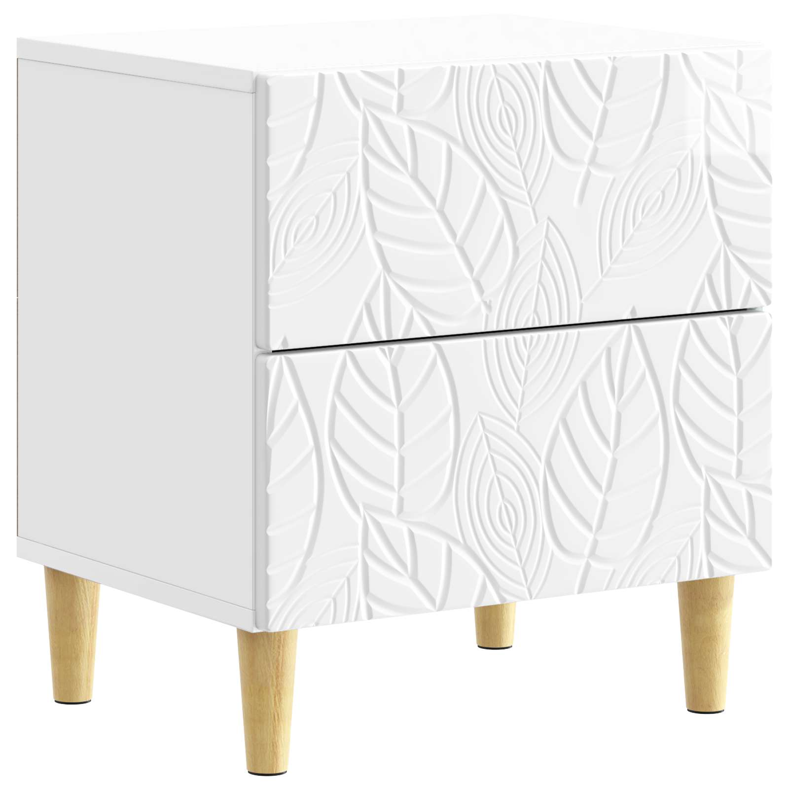 Table de chevet Blanc brillant 43 x 34,5 x 48 cm - XIOS