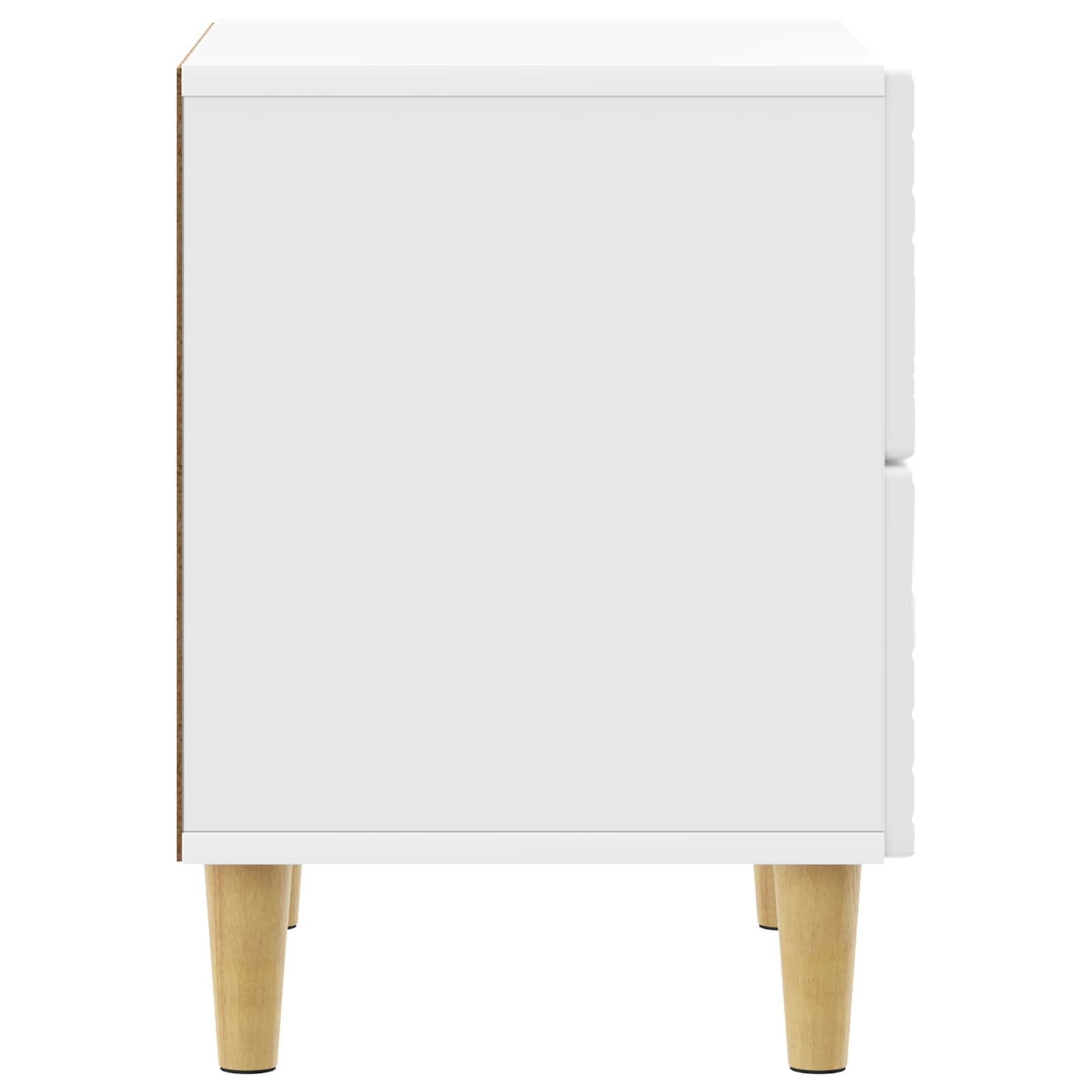 Table de chevet 2 pcs Blanc brillant 43 x 34,5 x 48 cm - XIOS