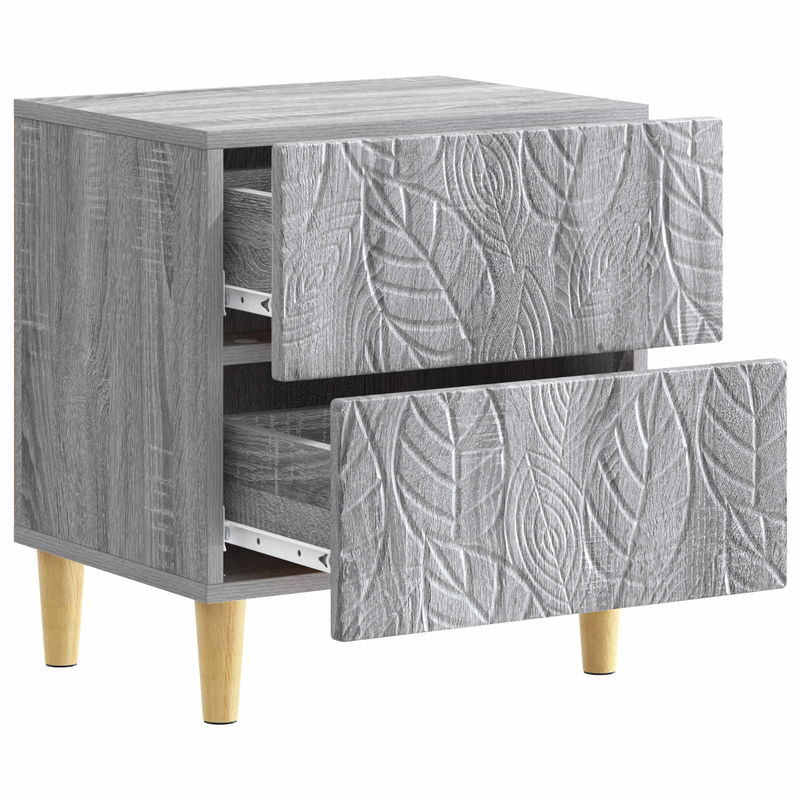 Table de chevet Sonoma gris 43 x 34,5 x 48 cm Bois d'ingénierie - XIOS