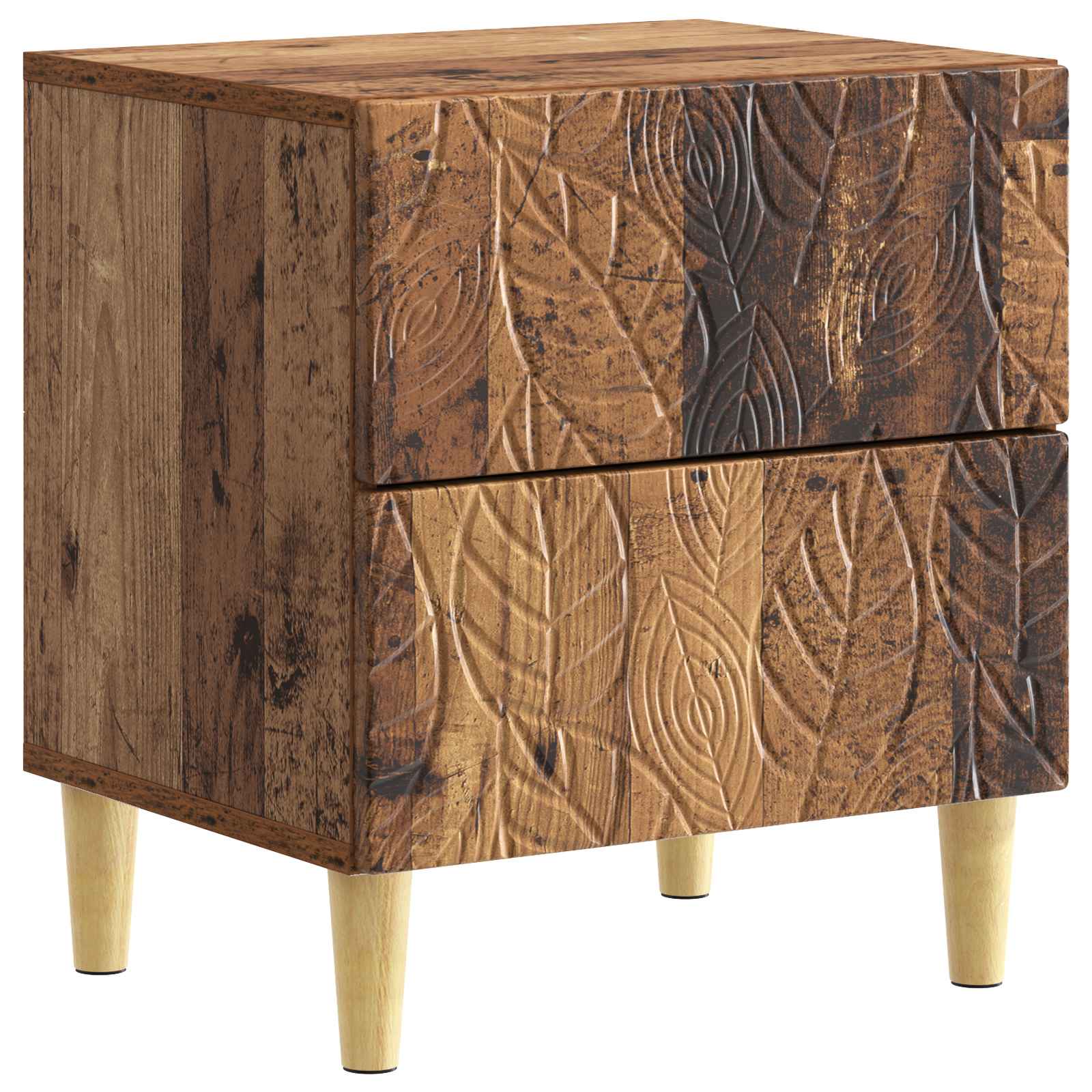 Table de chevet 2 pcs Bois ancien 43 x 34,5 x 48 cm - XIOS