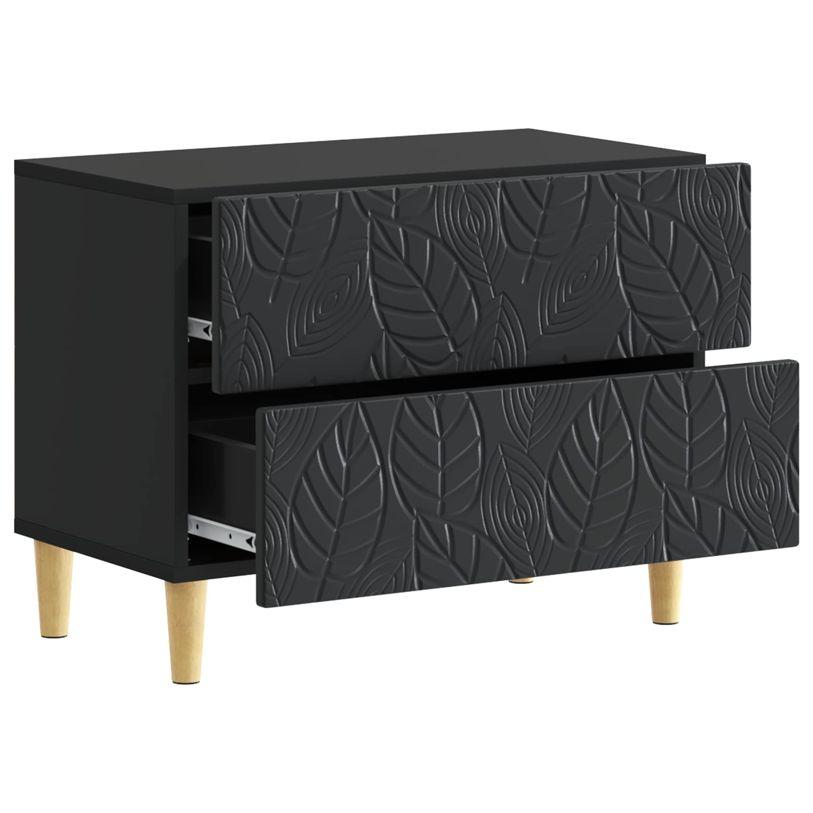 Table de chevet Noir 62 x 34,5 x 48 cm Bois d'ingénierie - XIOS