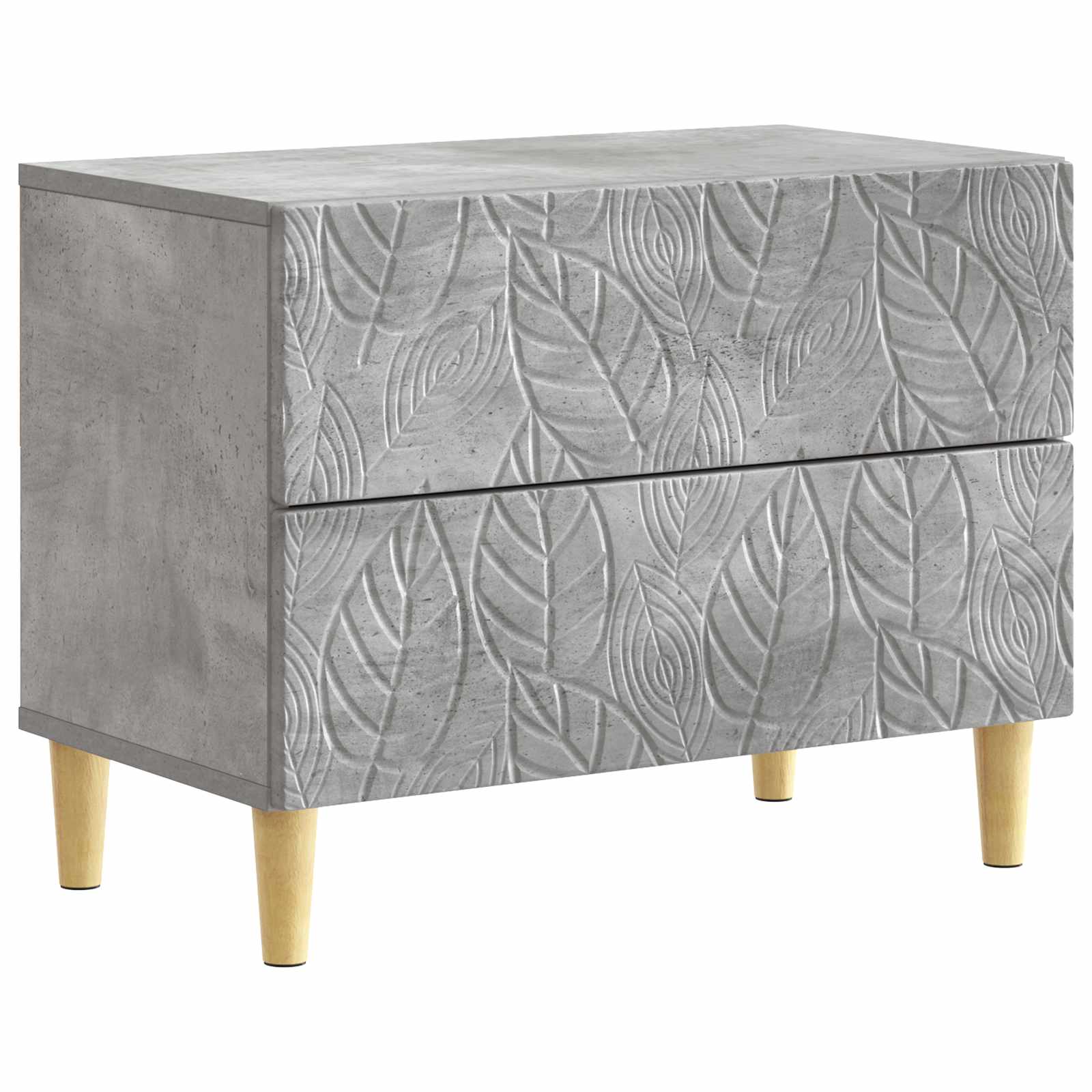 Table de chevet Gris béton 62 x 34,5 x 48 cm Bois d'ingénierie - XIOS