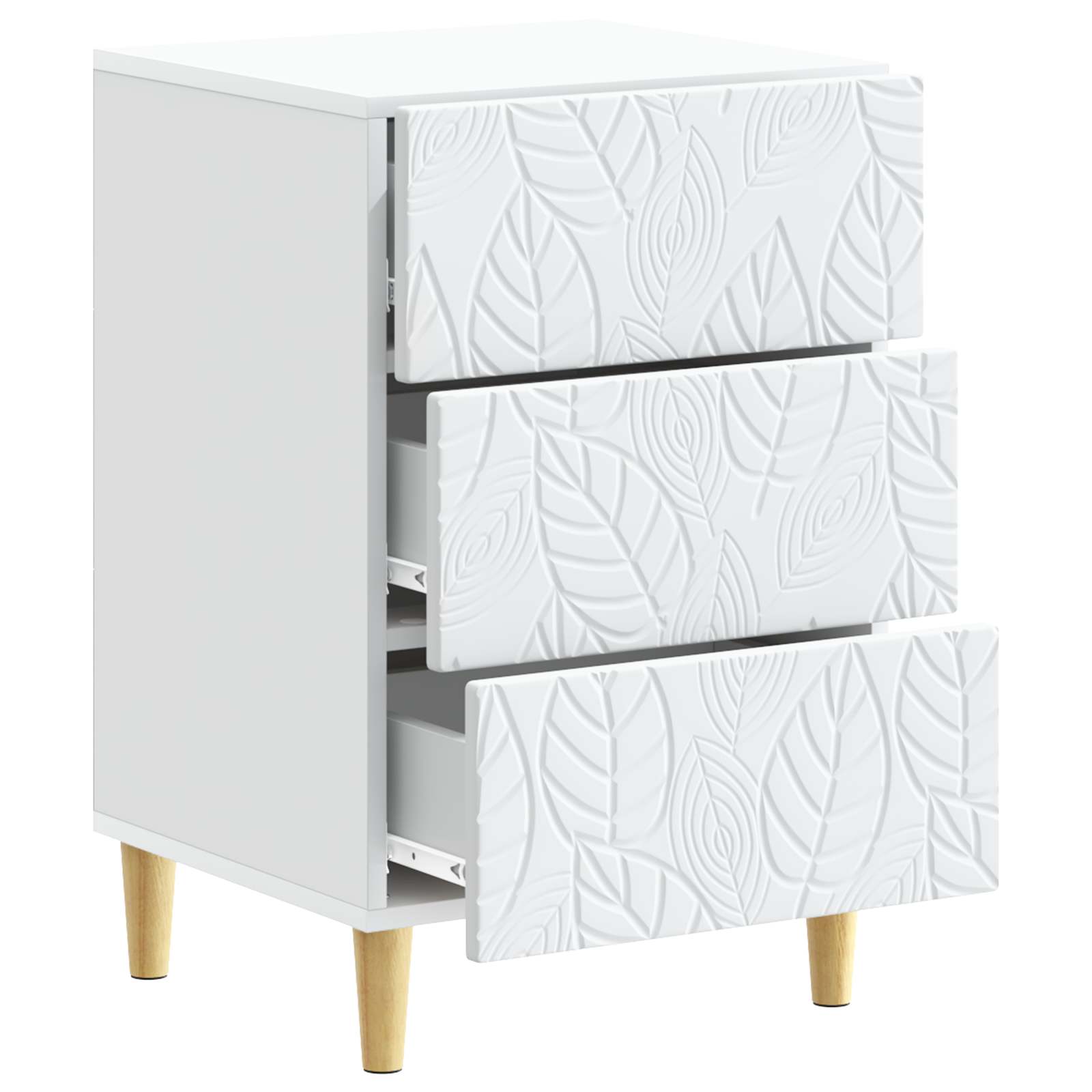 Table de chevet Blanc 43 x 39,5 x 66,5 cm Bois d'ingénierie - XIOS