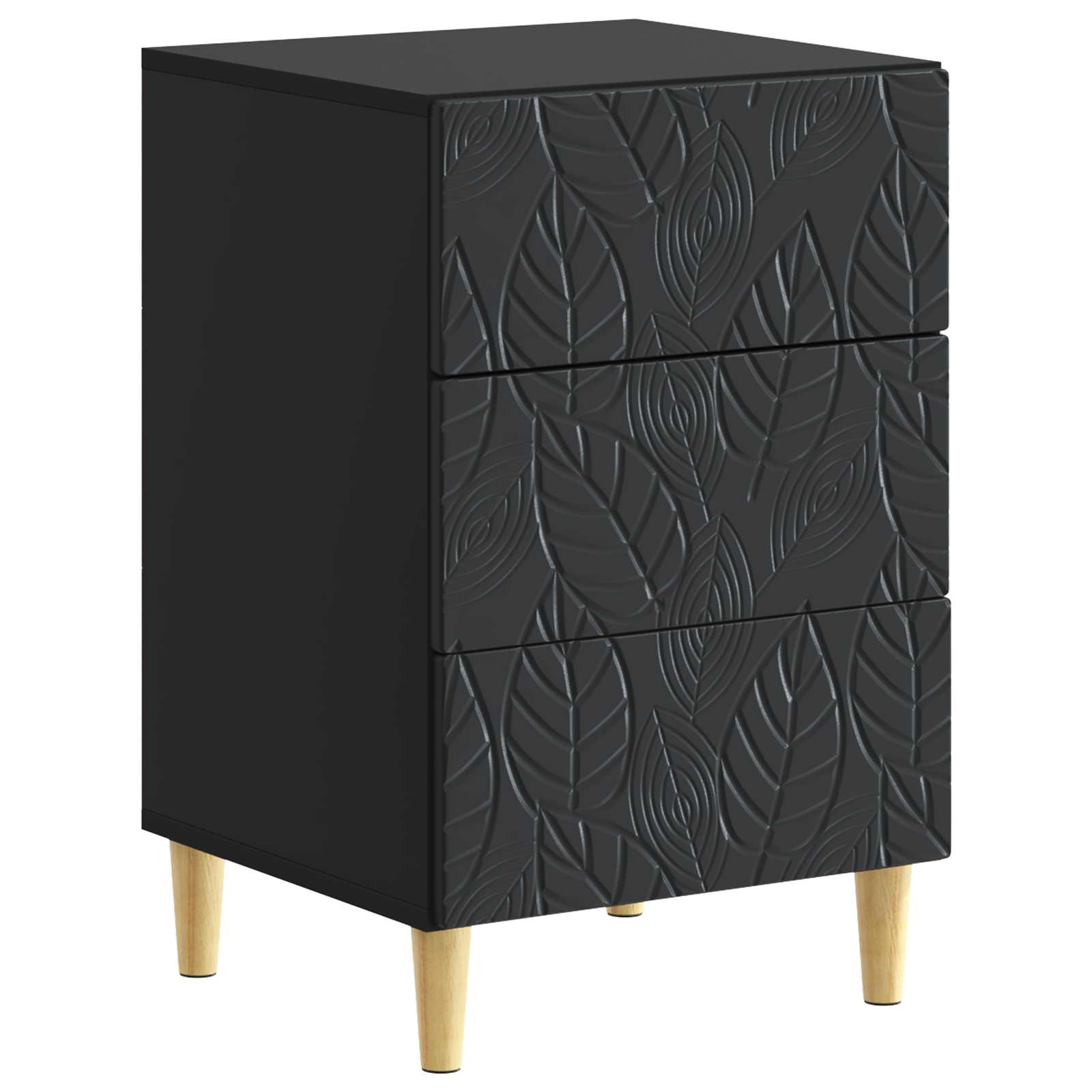 Table de chevet Noir 43 x 39,5 x 66,5 cm Bois d'ingénierie - XIOS