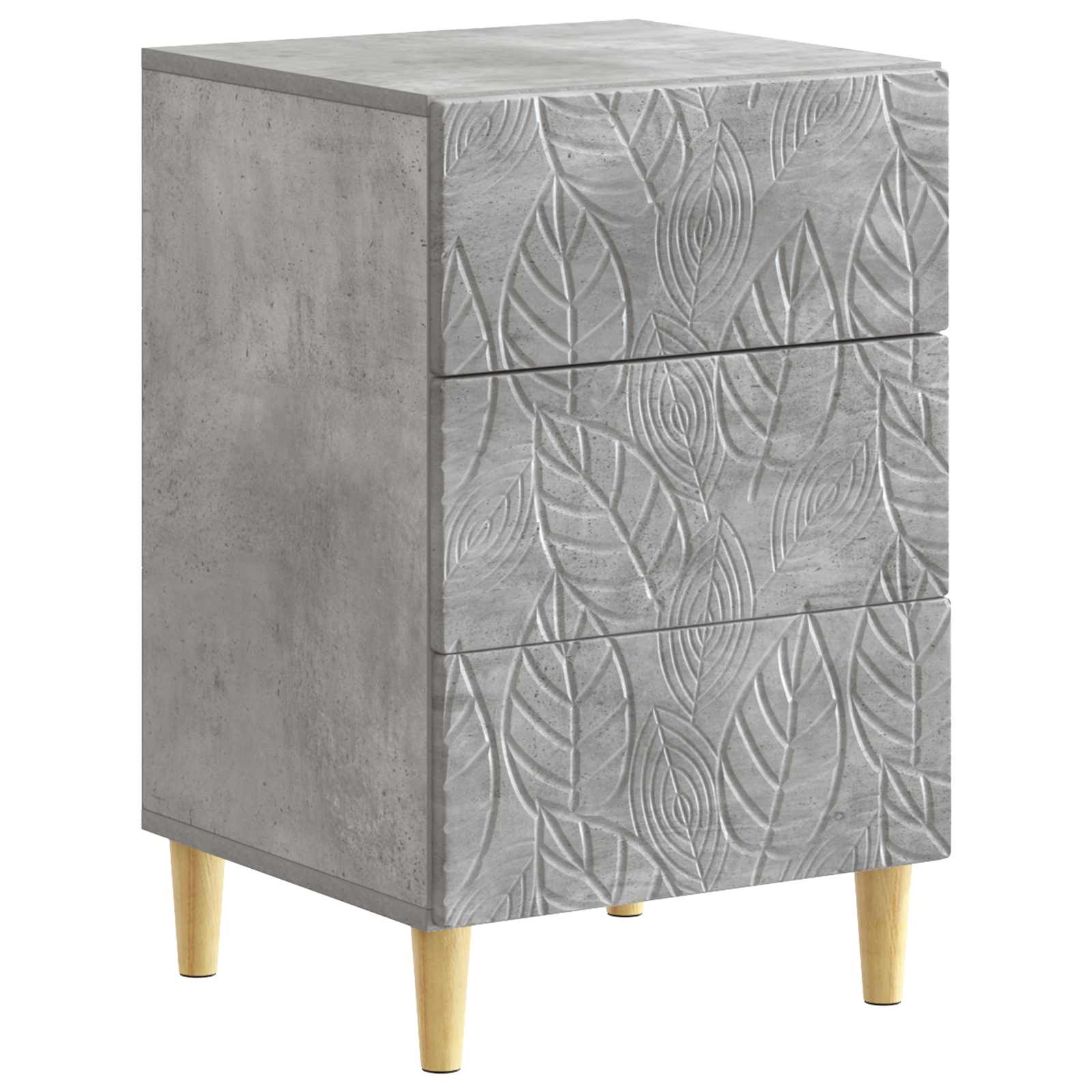 Table de chevet Gris béton 43 x 39,5 x 66,5 cm - XIOS