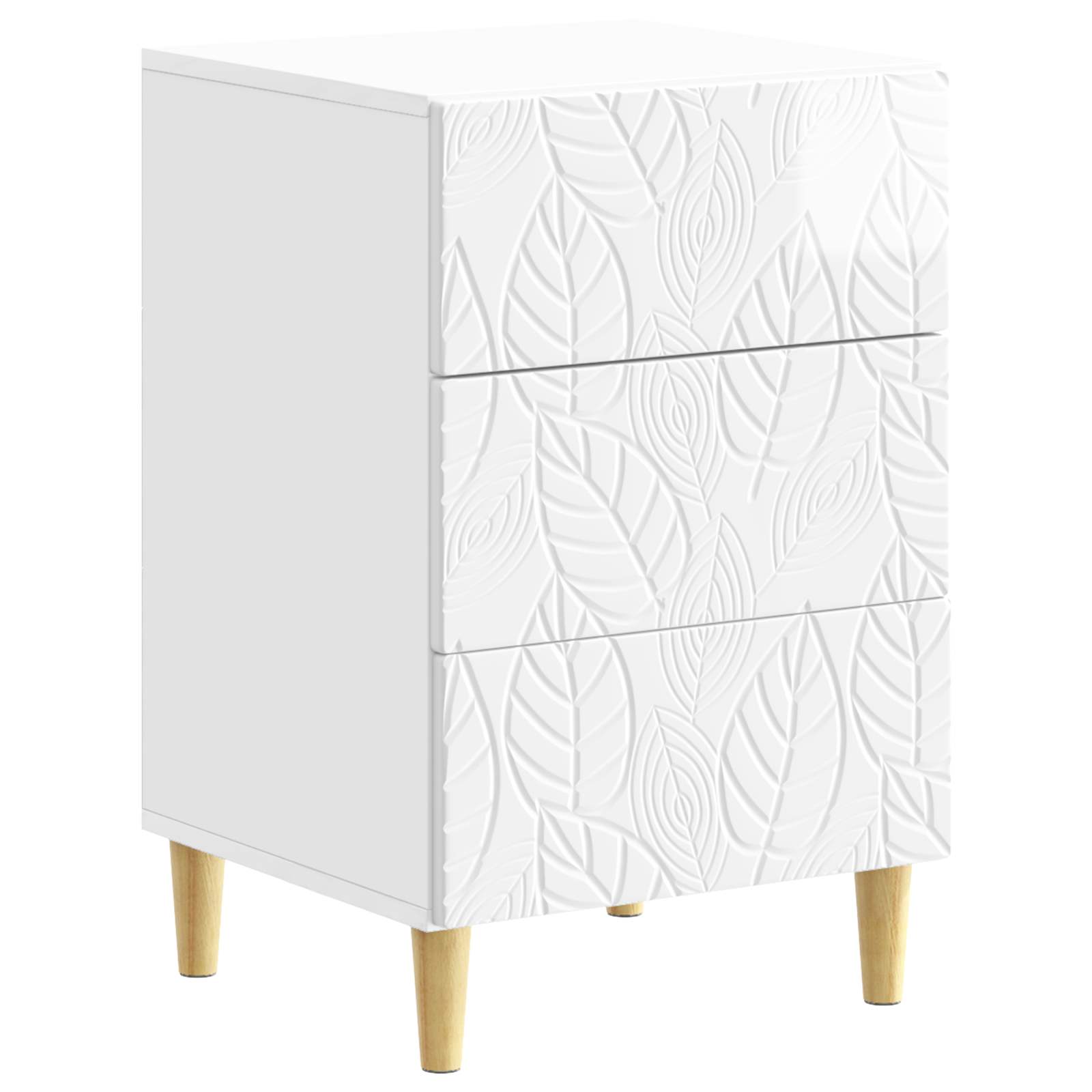 Table de chevet Blanc brillant 43 x 39,5 x 66,5 cm - XIOS