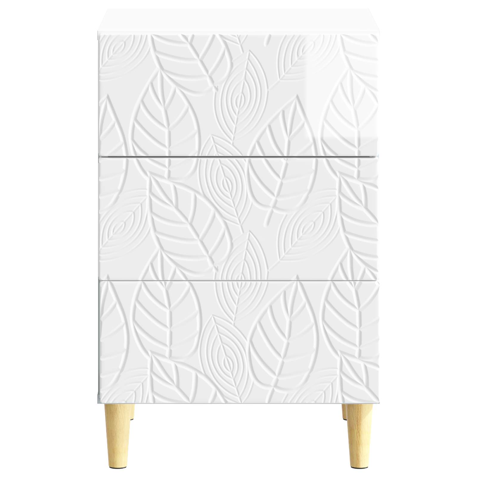 Table de chevet Blanc brillant 43 x 39,5 x 66,5 cm - XIOS
