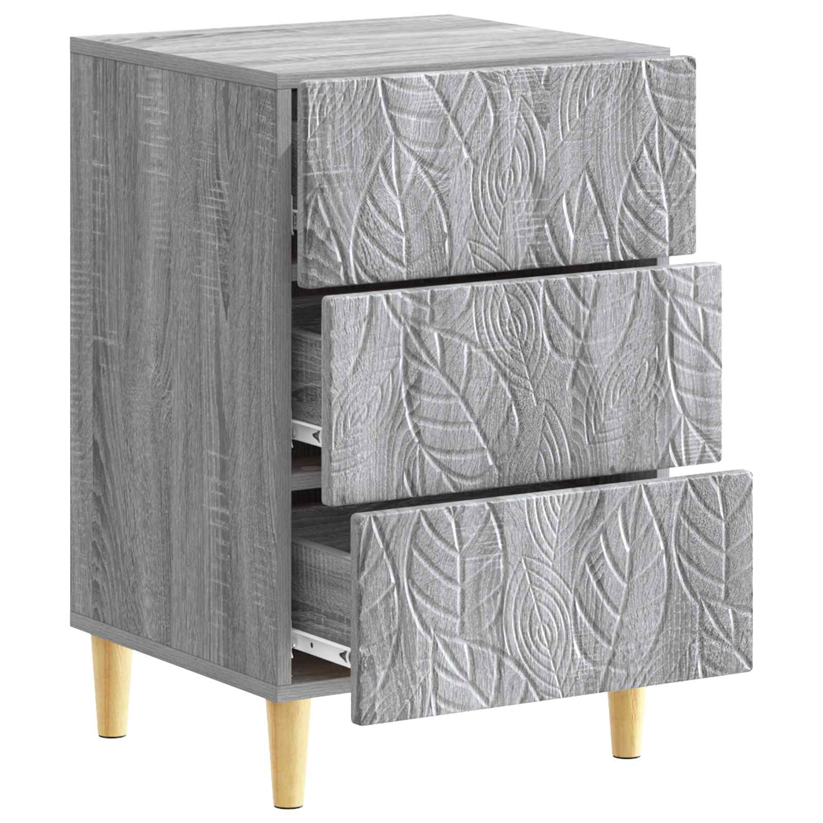 Table de chevet Sonoma gris 43 x 39,5 x 66,5 cm - XIOS