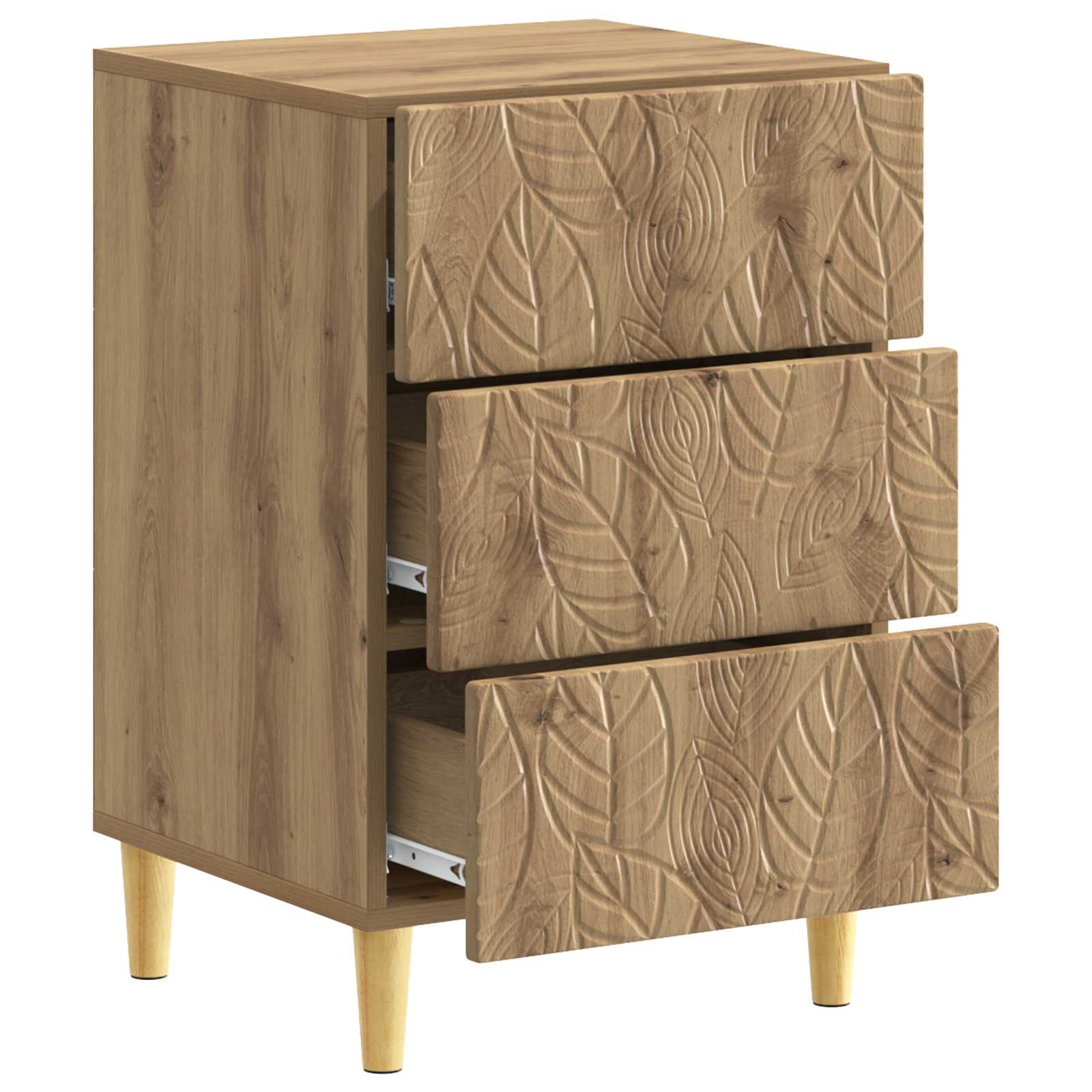 Table de chevet Chêne artisanal 43 x 39,5 x 66,5 cm - XIOS