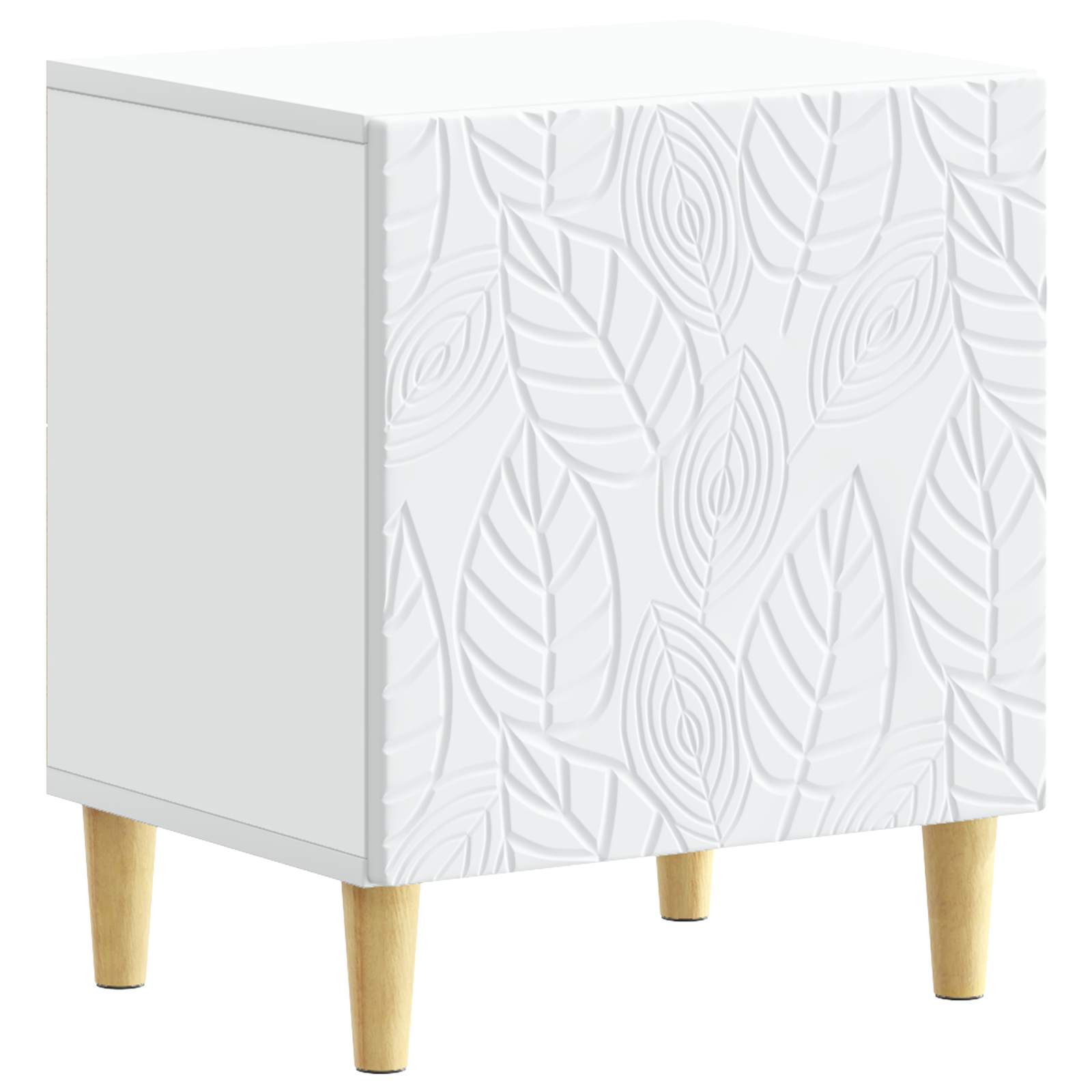 Table de chevet 2 pcs Blanc 43 x 34,5 x 50 cm Bois d'ingénierie - XIOS