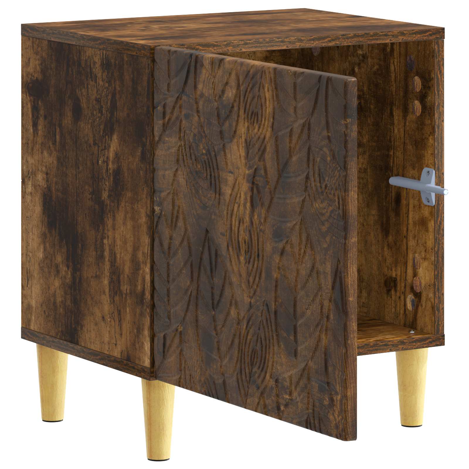 Table de chevet Chêne fumé 43 x 34,5 x 50 cm Bois d'ingénierie - XIOS