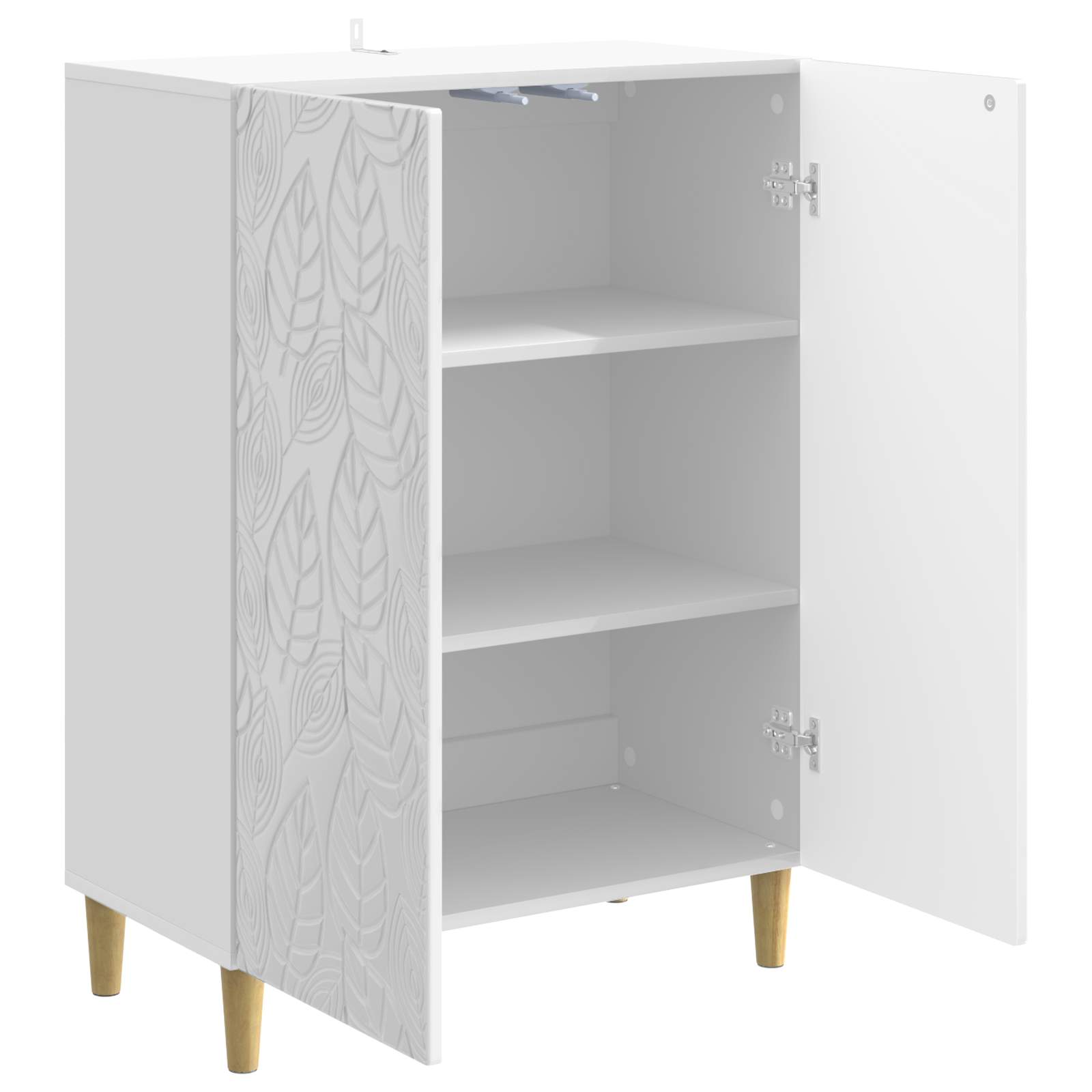 Buffet Blanc brillant 66 x 34,5 x 90 cm Bois d'ingénierie - XIOS
