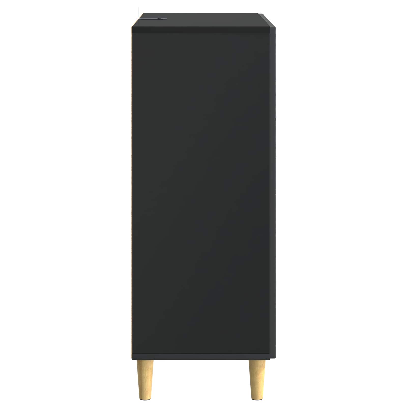 Buffet Noir 33 x 34,5 x 90 cm Bois d'ingénierie - XIOS