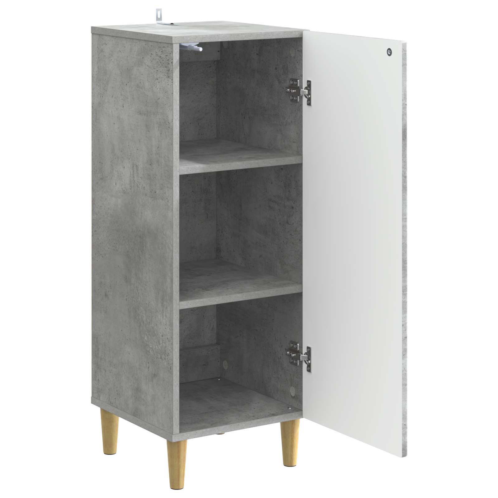 Buffet Gris béton 33 x 34,5 x 90 cm Bois d'ingénierie - XIOS