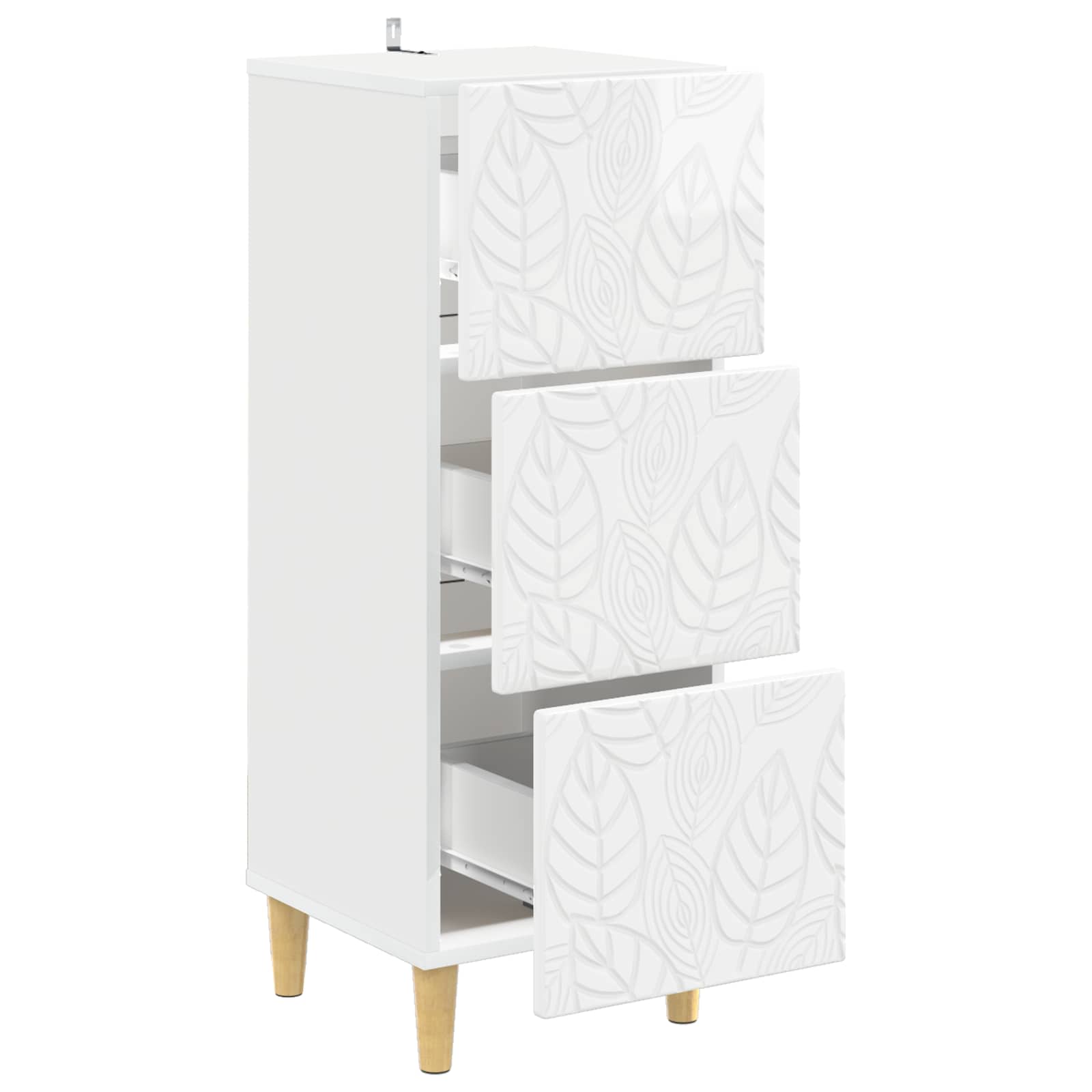 Armoire à tiroirs Blanc brillant 33 x 34,5 x 90 cm - XIOS