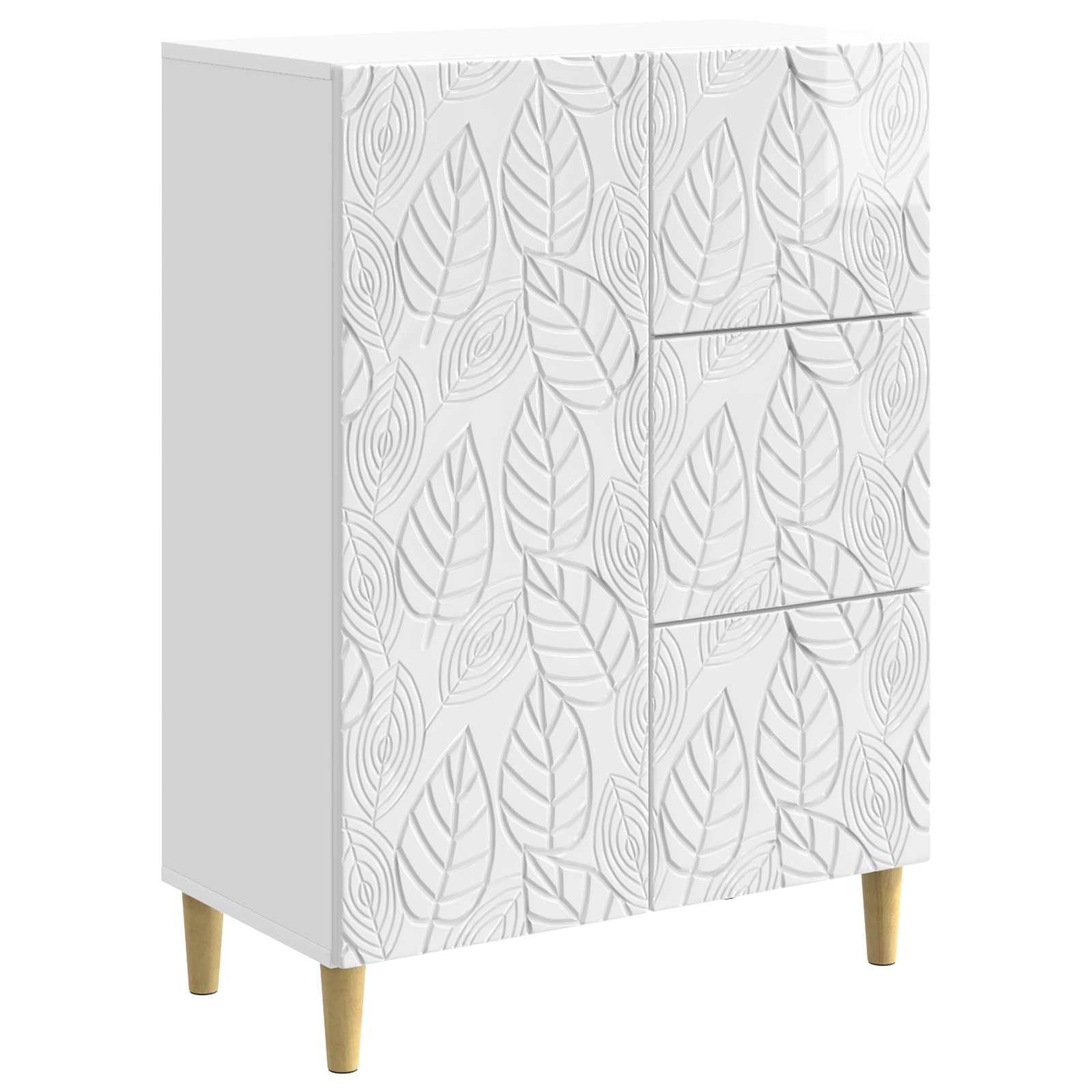 Buffet Blanc brillant 66 x 34,5 x 90 cm Bois d'ingénierie - XIOS