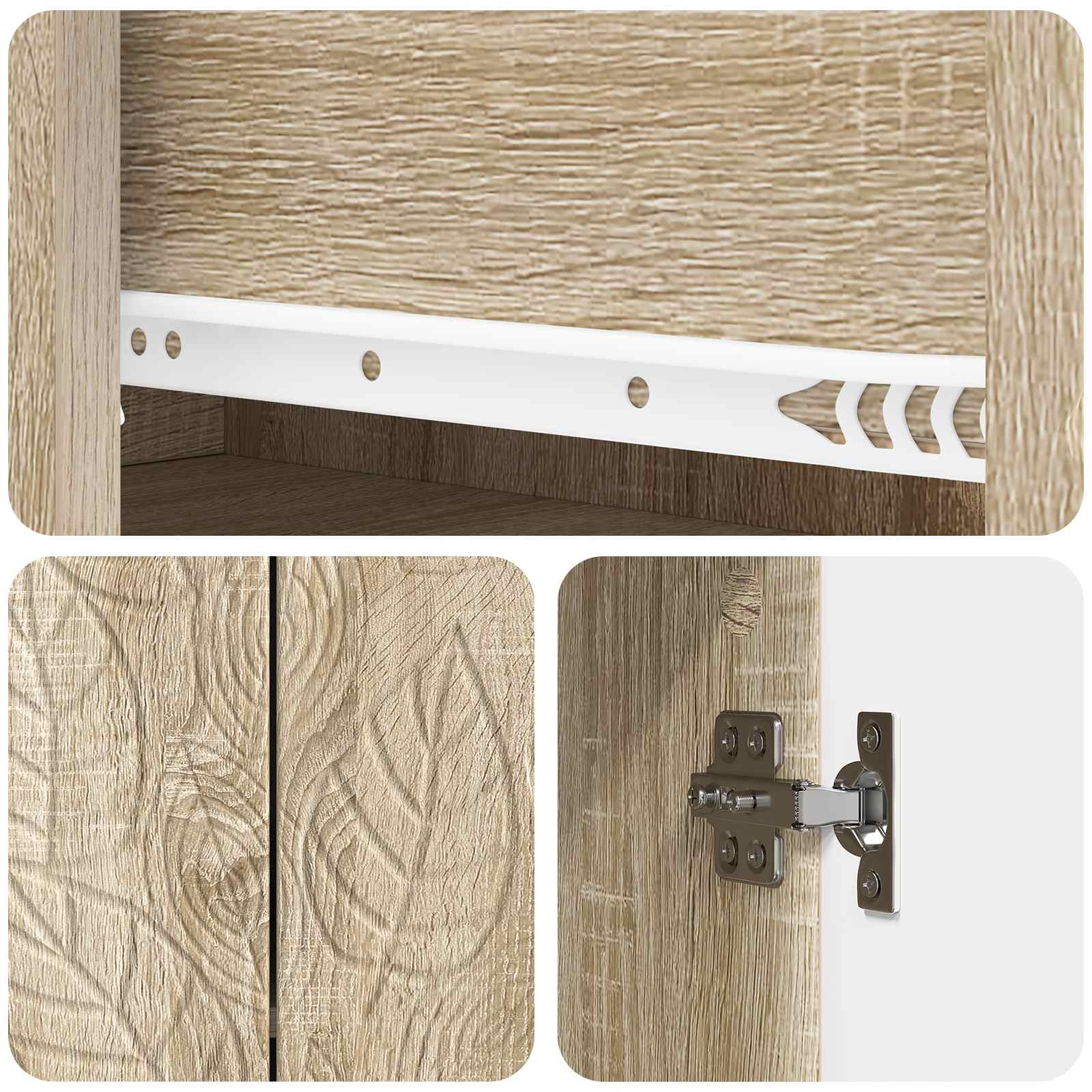 Buffet Chêne Sonoma 66 x 34,5 x 90 cm Bois d'ingénierie - XIOS