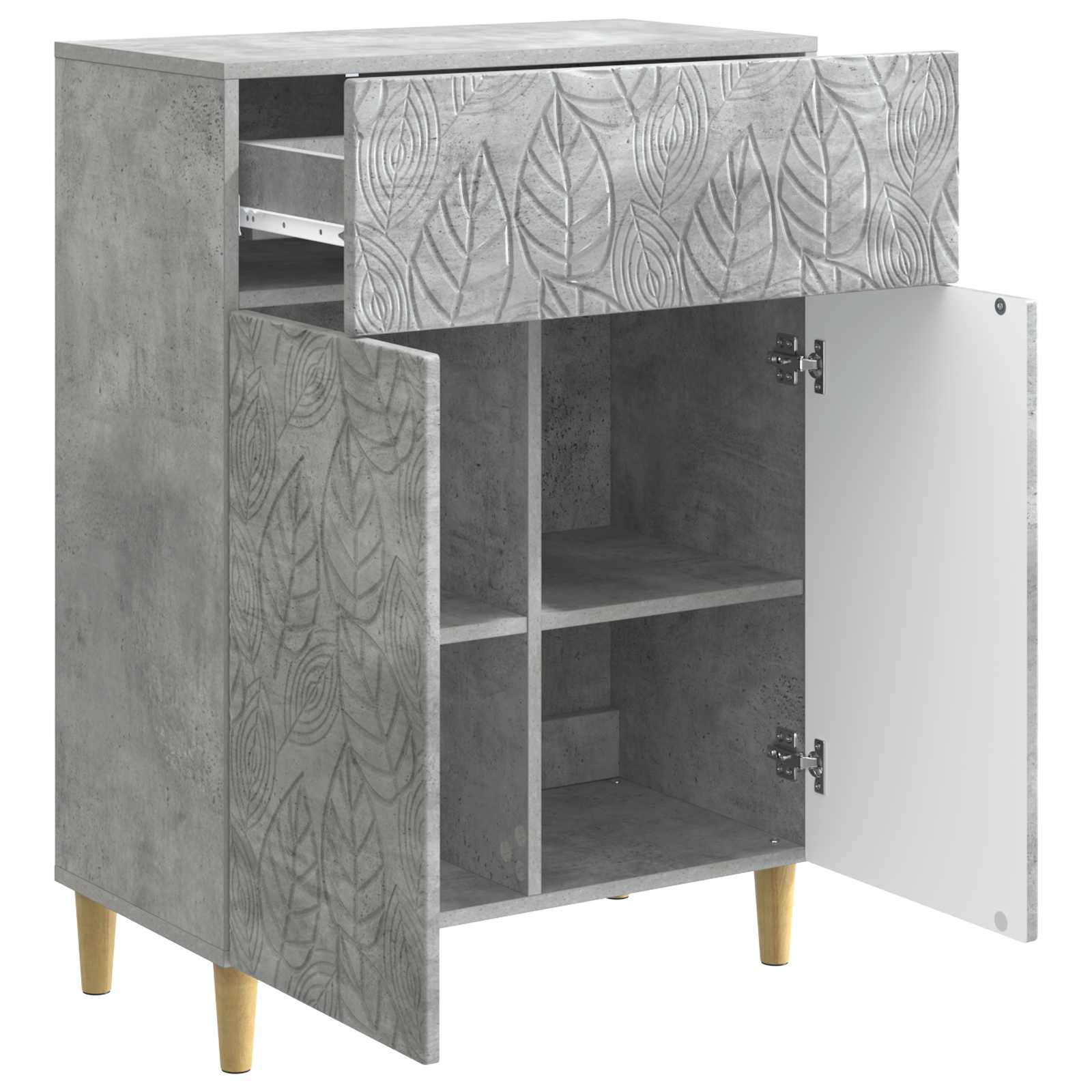Buffet Gris béton 66 x 34,5 x 90 cm Bois d'ingénierie - XIOS