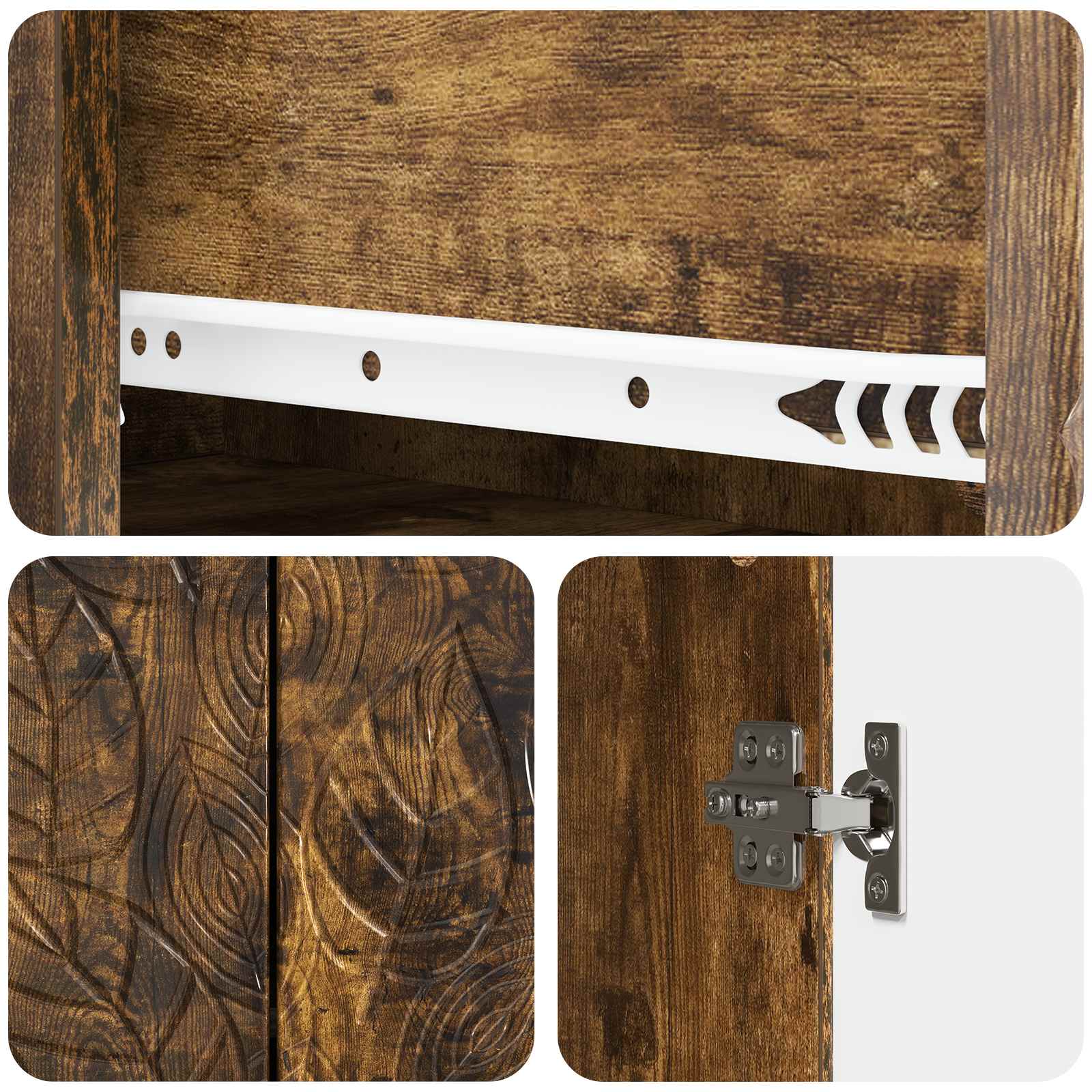 Buffet Chêne fumé 66 x 34,5 x 90 cm Bois d'ingénierie - XIOS
