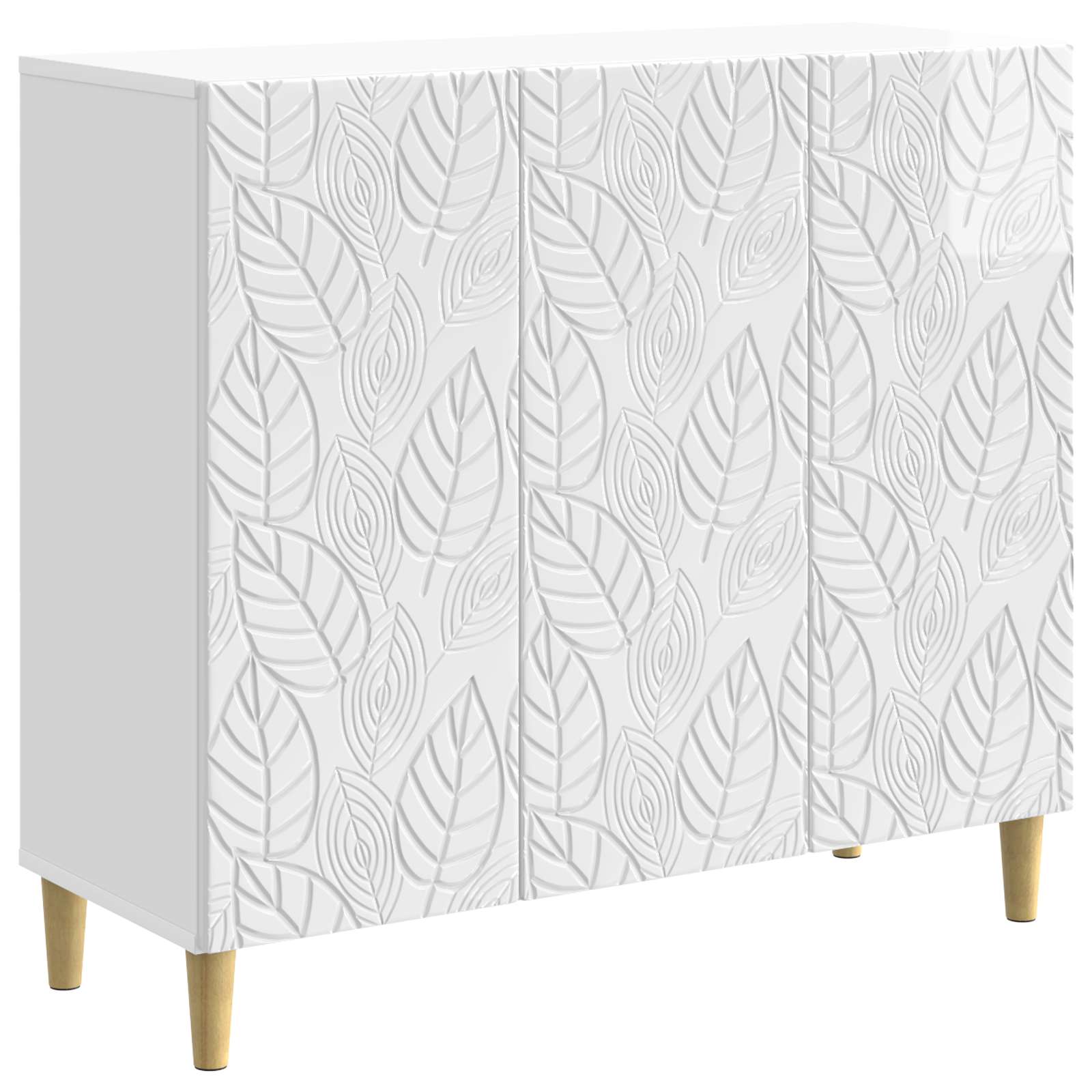 Buffet Blanc brillant 89 x 34,5 x 80 cm Bois d'ingénierie - XIOS