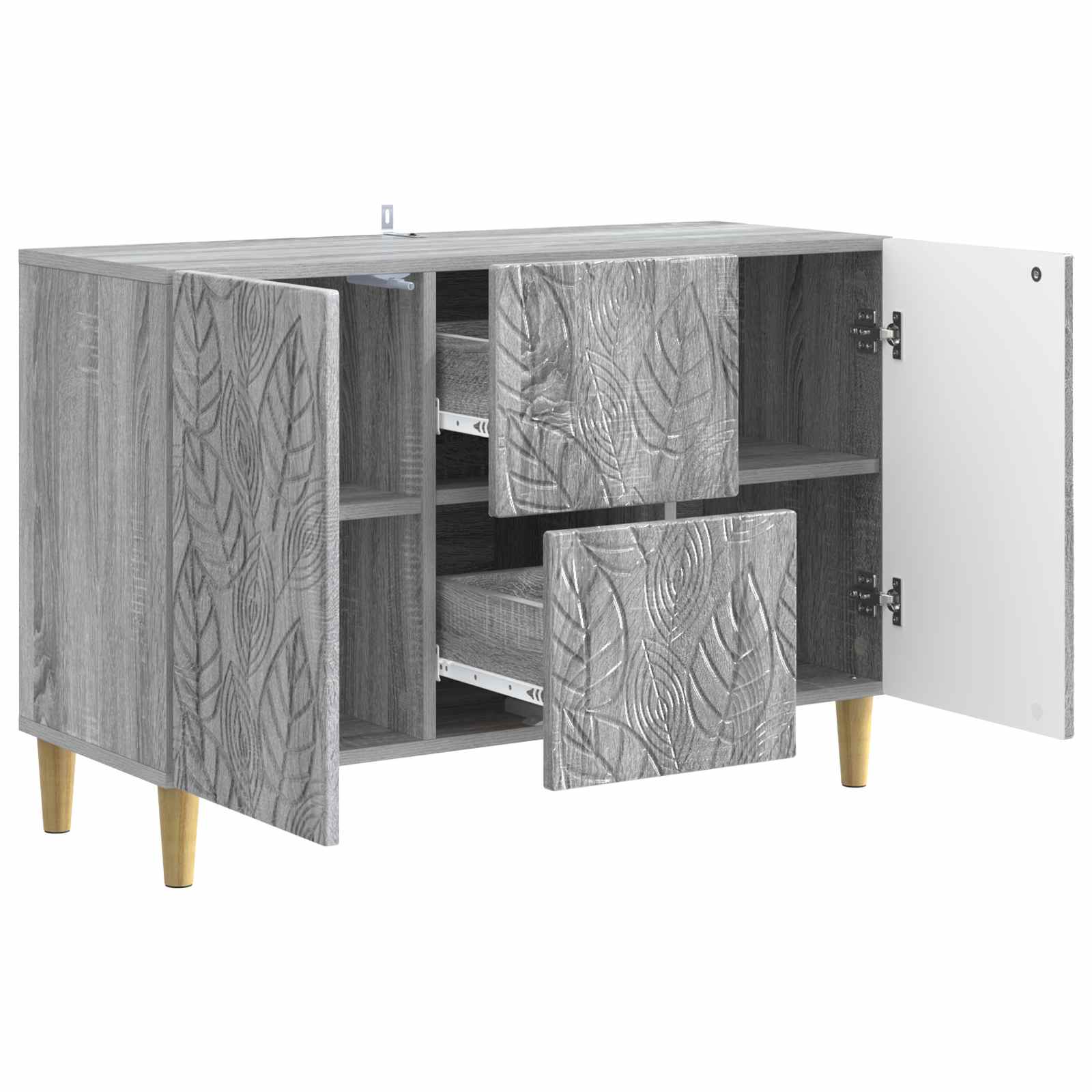 Buffet Sonoma gris 89 x 34,5 x 60 cm Bois d'ingénierie - XIOS