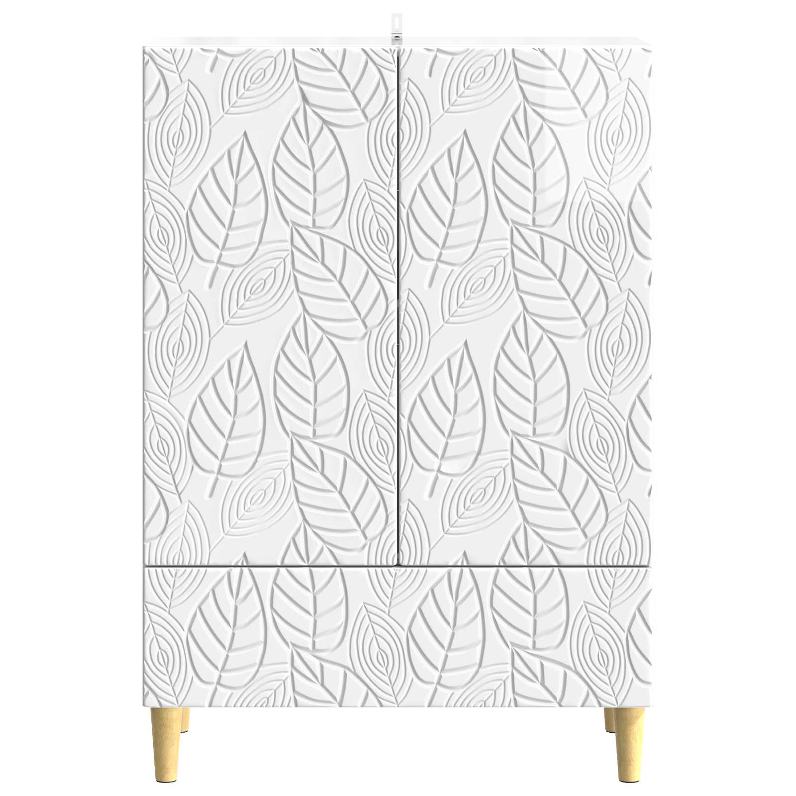 Buffet Blanc brillant 66 x 34,5 x 95 cm Bois d'ingénierie - XIOS